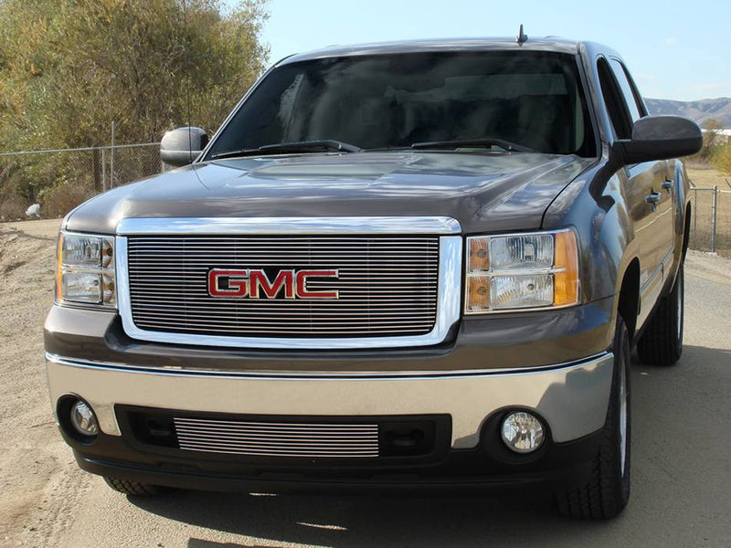 Horizontal T-Rex 21205 Aluminum Polished Finish Billet Grille Overlay for GMC Sierra 1500