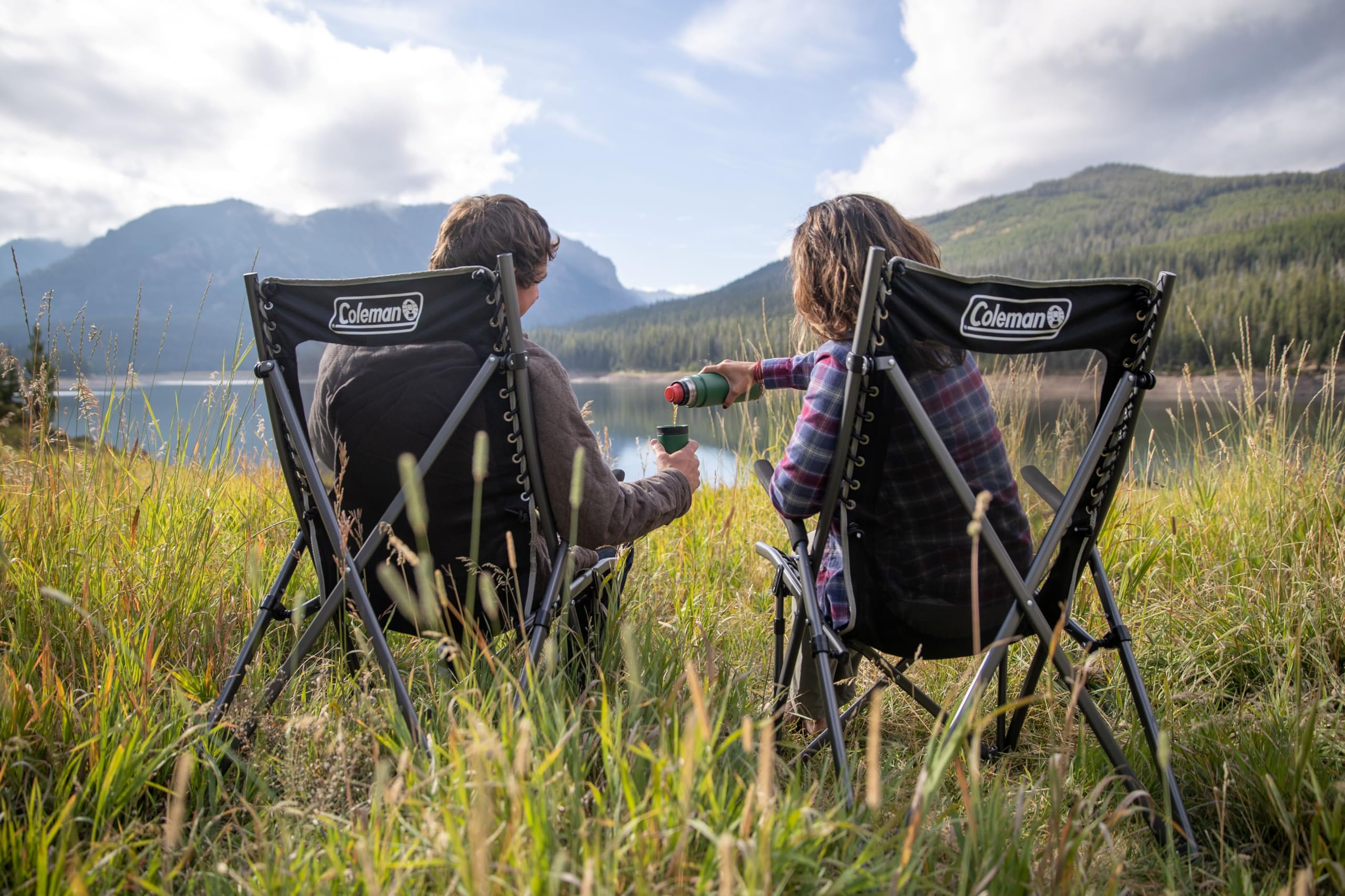 Coleman Portable Comfortsmart Suspension Chair, Ultra-Comfortable Outdoor Camping Chair with Drink Holder & Carry Bag, Supports up to 300lbs, Great for Camping, Tailgating, Firepits, Patio, & More