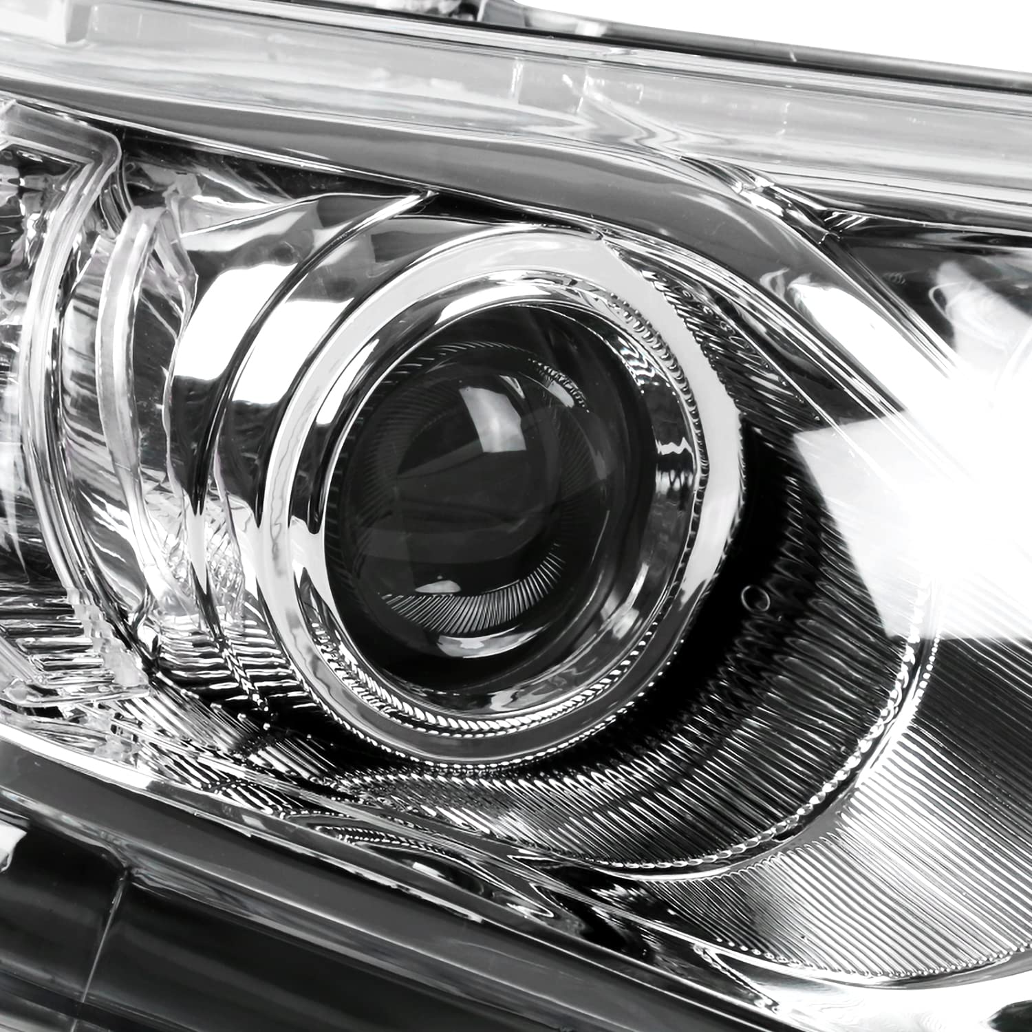 Right Passenger Side SPEC-D TUNING Chrome Projector Headlight Compatible with 2012-2014 Toyota Camry