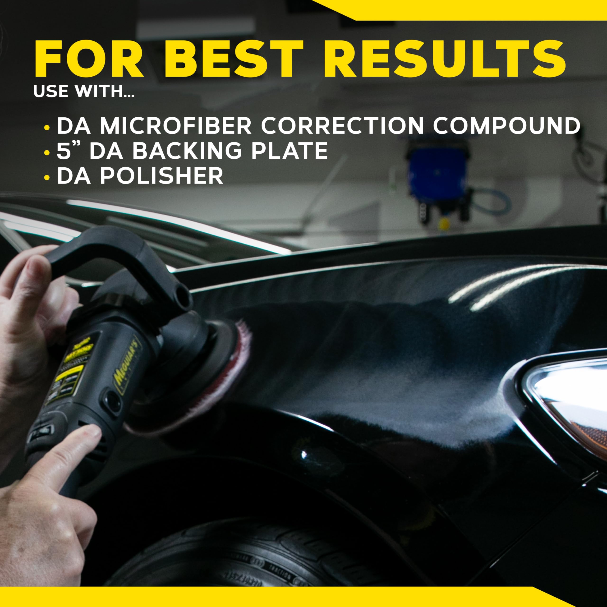 Meguiar's 5’’ DA Microfiber Cutting Disc, Microfiber Pads Compatible with a DA Polisher for Car Detailing, That Removes Moderate Scratches, Swirls, and Paint Defects, 2 Pack