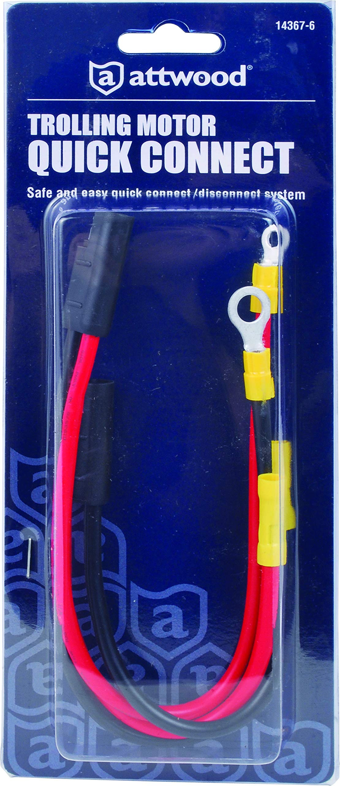 Heavy-Duty Trolling Motor attwood 14367-6 Quick Connectors 2-Wire 10-Gauge, Set of 2, One Size