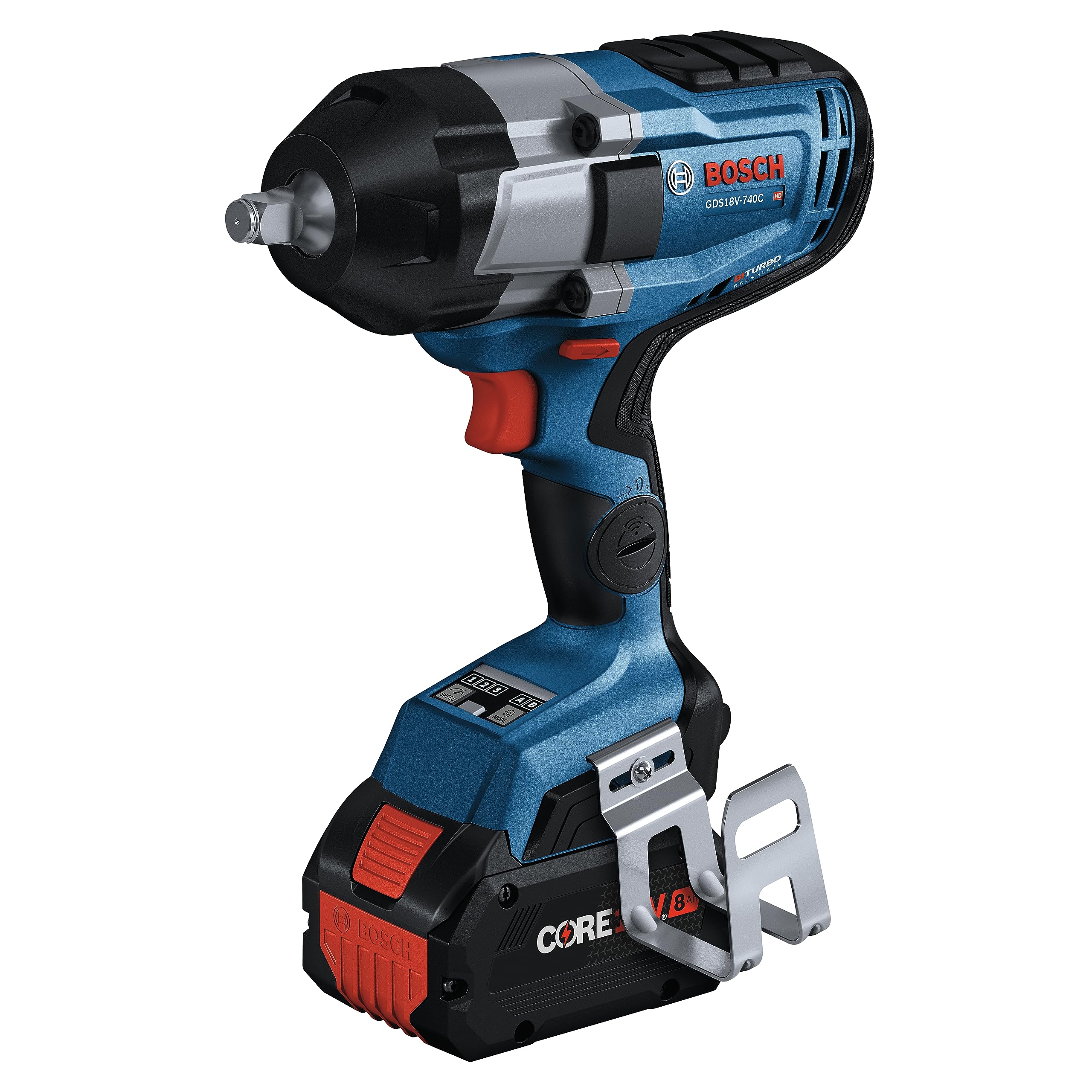 BOSCH PROFACTOR™ GDS18V-740CB14 18V Connected 1/2 In. Impact Wrench Kit with Friction Ring and (1) CORE18V 8 Ah High Power Battery