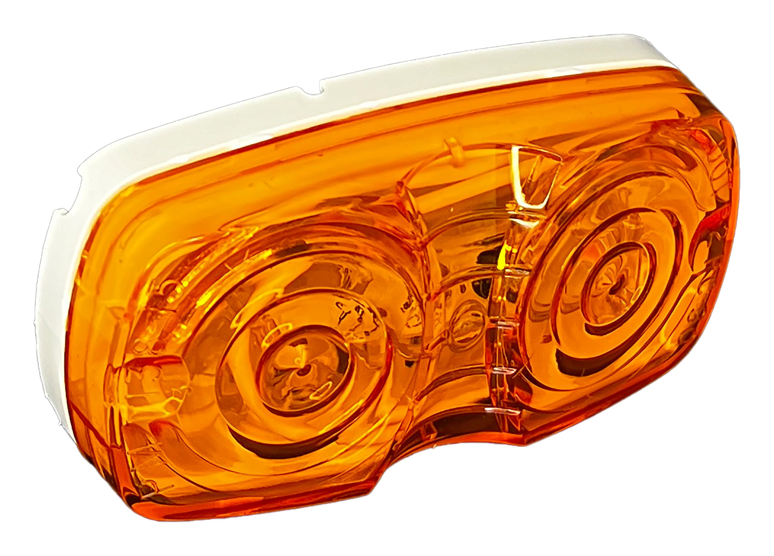 Amber RV Designer L911 Double Bulls-Eye LED Marker/Clearance Light, PC-Rated Rectangular, 4″ x 2″