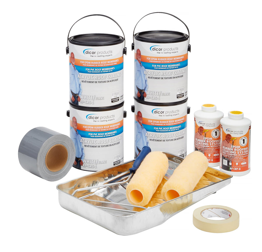Dicor RV Roof Renew Kit - EPDM Rubber Roof Coating System RP-RRK-30