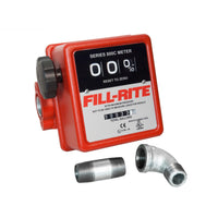 3 Wheel Fill-Rite 807CMK 3/4" 5 to 20 GPM Fuel Transfer Meter w/Mounting Kit For 1200, 2400, 600, & 700 Series Pumps