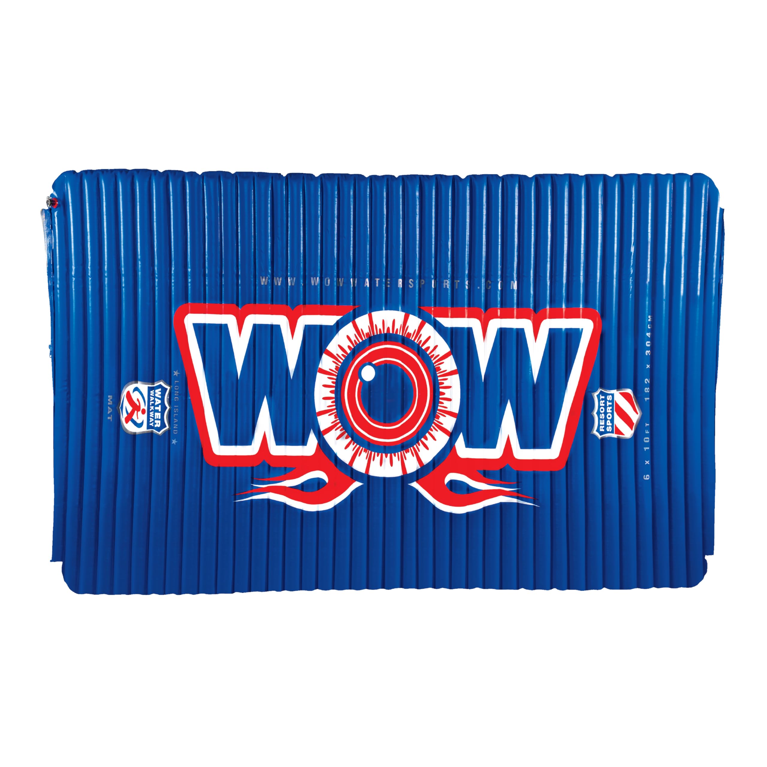 Inflatable Water Walkway WOW Sports, Inflatable Water Mat Pool Float, Ideal for Kids and Adults, 10 x 6 Feet, Blue