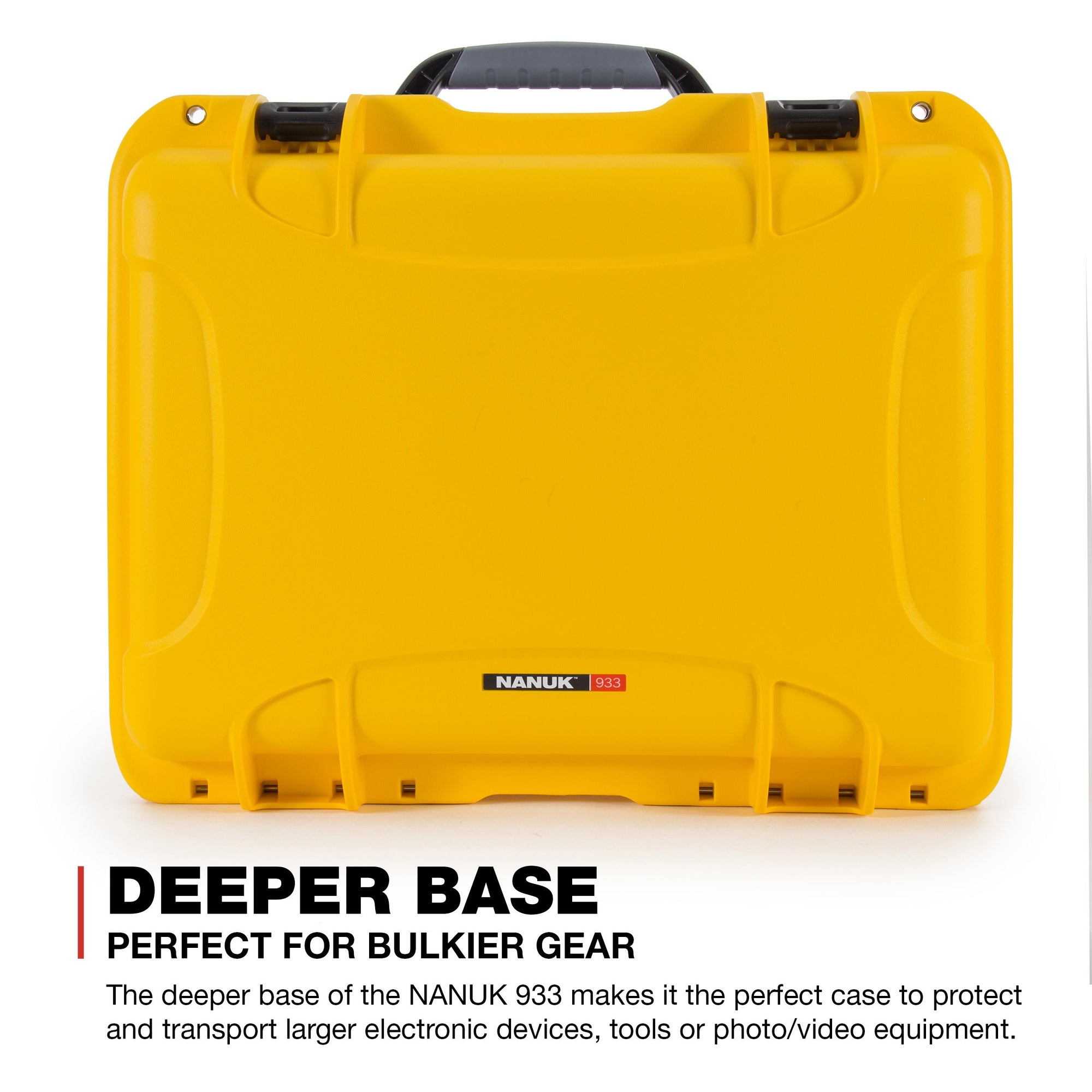 Waterproof Nanuk 933 Hard Case with Foam Insert - Yellow