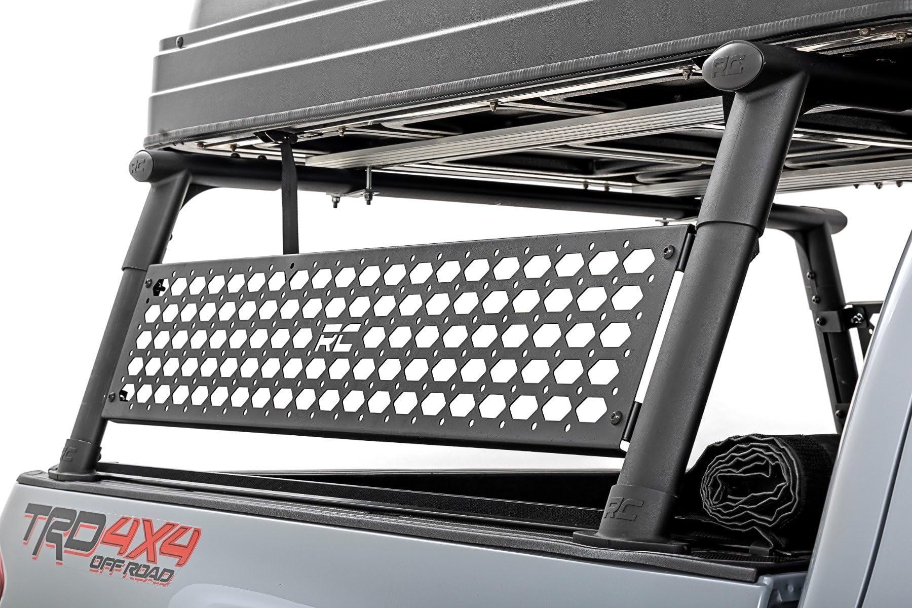 Toyota Tacoma Rough Country Bed Rack Molle Panel Kit (2005-2023) - Storage Rack for Tools, Accessories & Recovery Gear