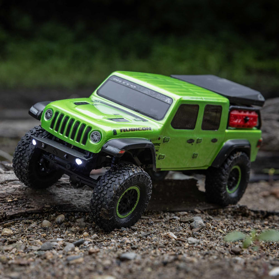 Axial RC Truck SCX24 4 Wheel Drive Jeep Gladiator Rock Crawler Brushed RTR Nothing Needed to Complete Ready-to-Run Green AXI00005V2T3, Remote Control Car, RC Car, RC Crawler