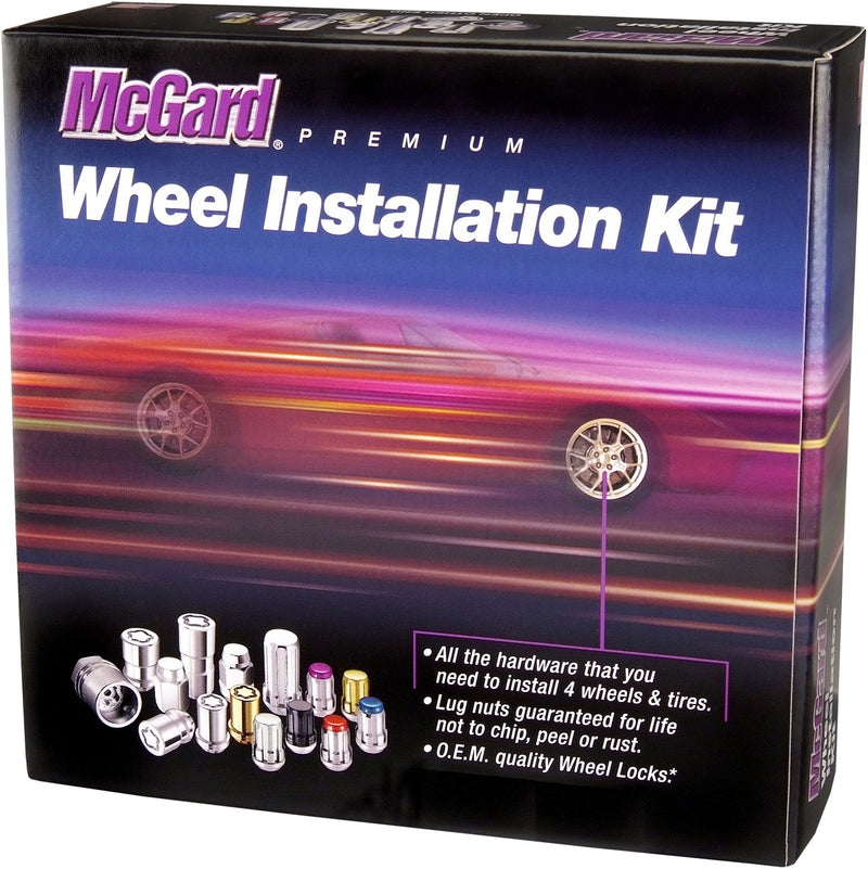 Chrome SplineDrive Wheel Installation Kit McGard (M12 x 1.25 Thread Size) - for 4 Lug Wheels
