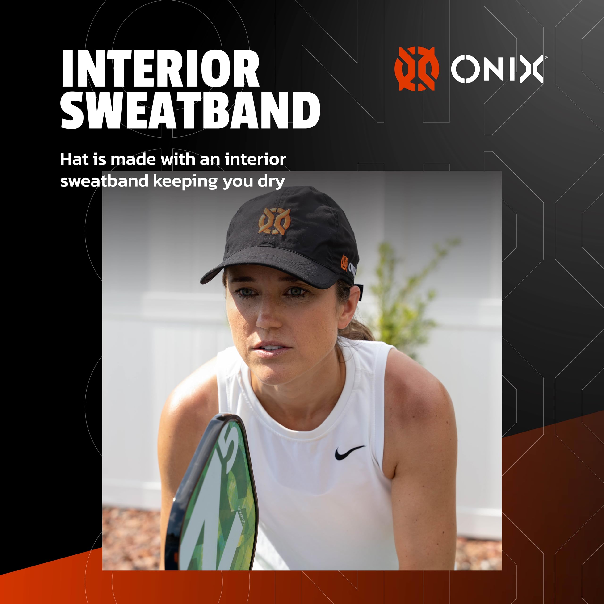 Onix Adjustable Premier Lite Pickleball Hat - Lightweight Moisture-Wicking Material, Improves Ventilation to Stay Dry Made from Recycled Materials, Black