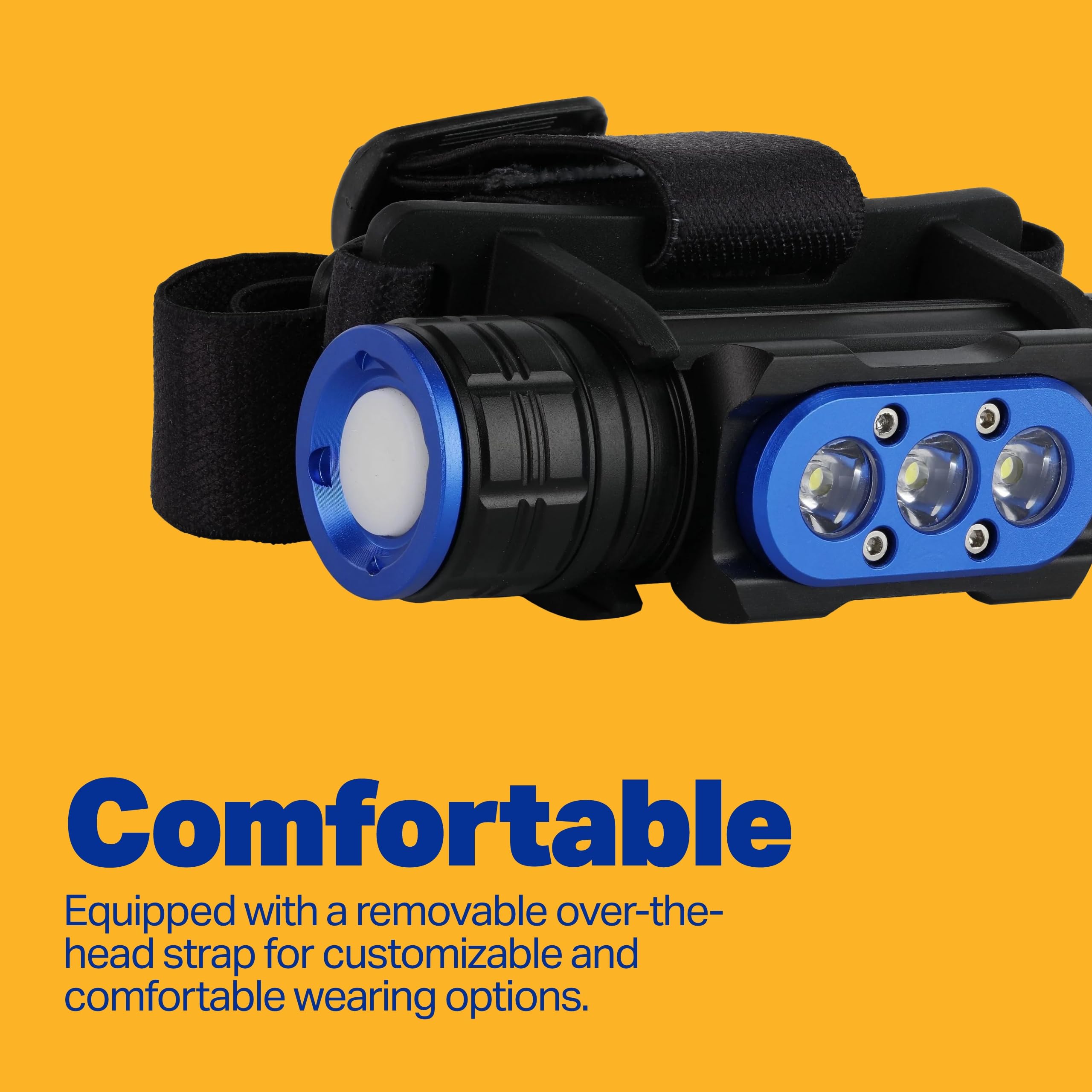 Pro Series LUXPRO XP780 Multi-Mode LED Headlamp - Rechargeable, Bright Headlamp - Removable Over-The-Head Strap