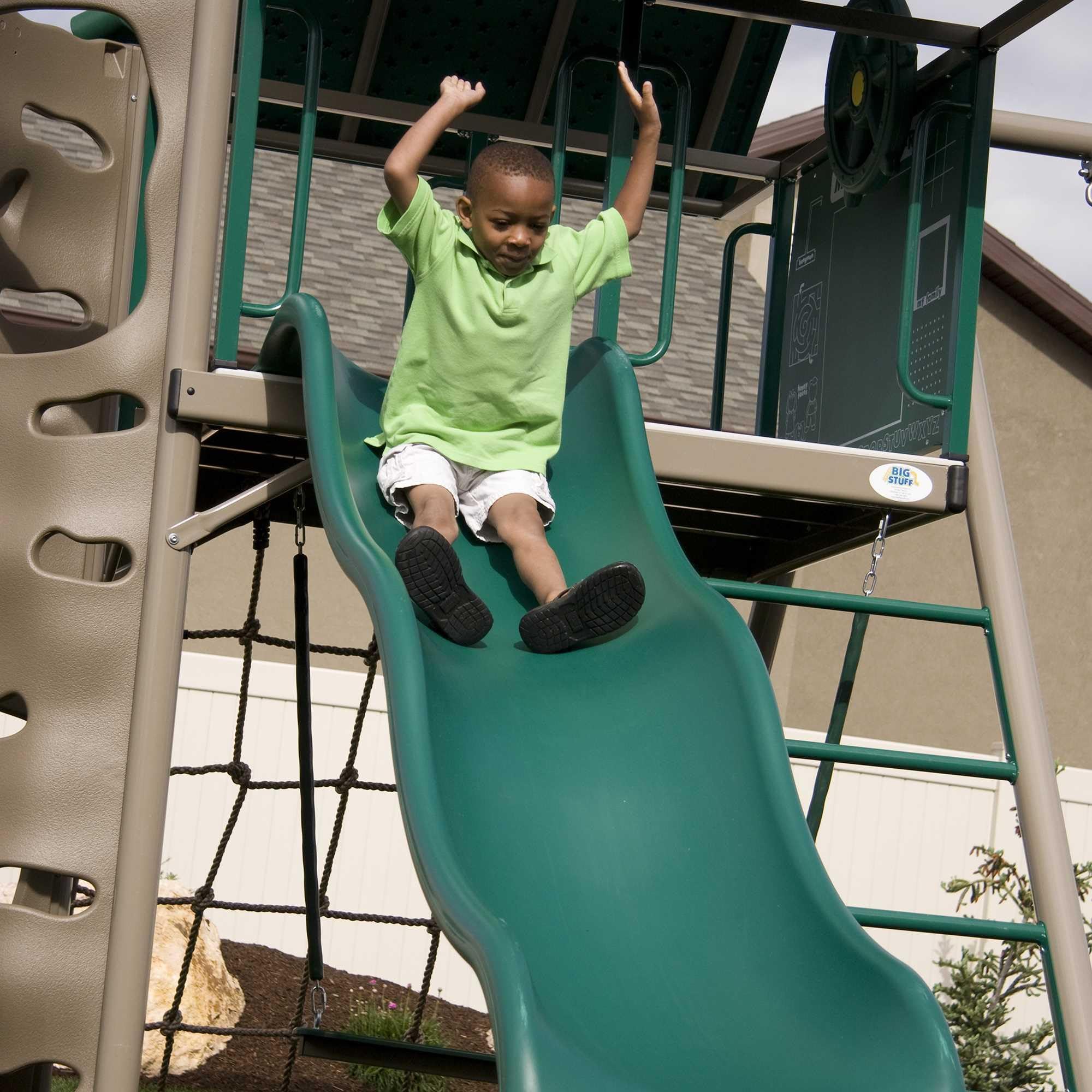 Big Stuff Lifetime Swing Set Playset with Bucket Swing and Children’s Picnic Table