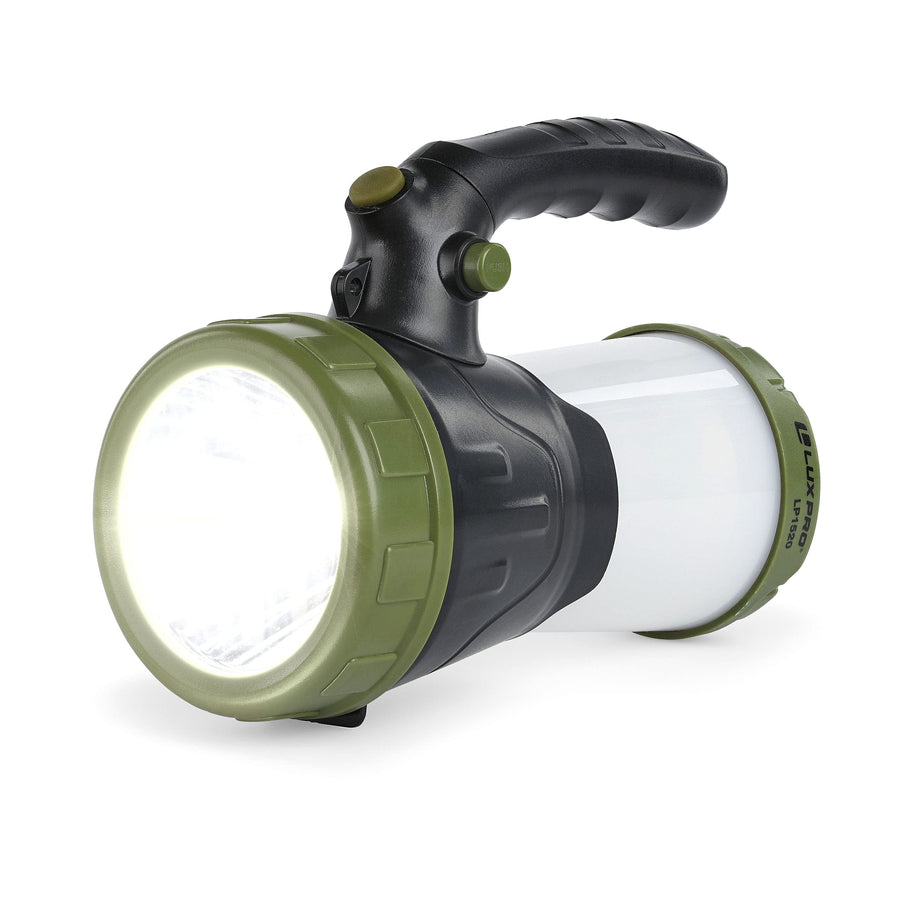 Rechargeable LUXPRO LP1520 LED Multi-Mode 600 Lumen Spotlight Lantern, with USB Cable and Power Station