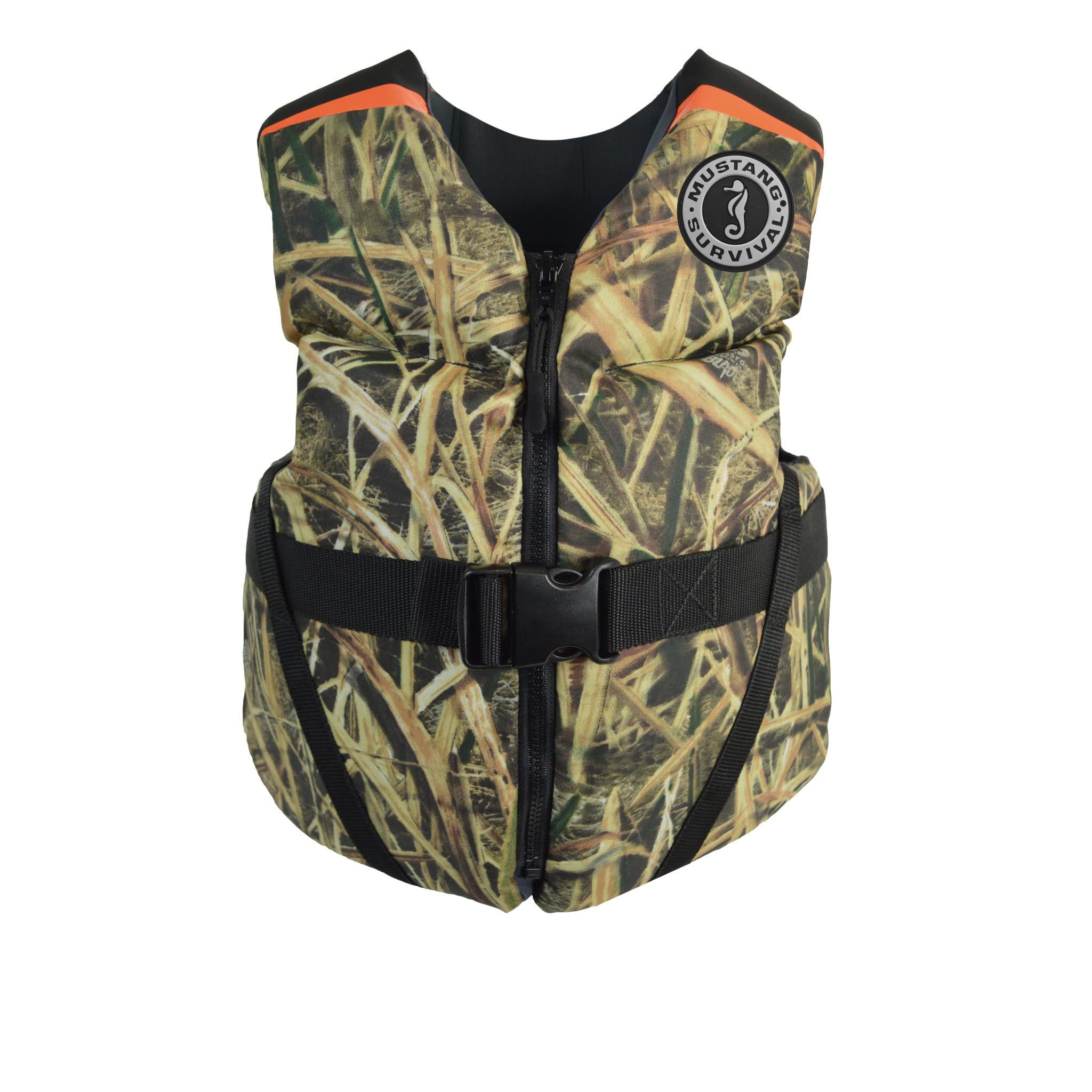 Youth Foam Life Jacket - Mustang Survival - Mossy Oak Shadow Grass Blades, Youth (55 lbs - 88 lbs)