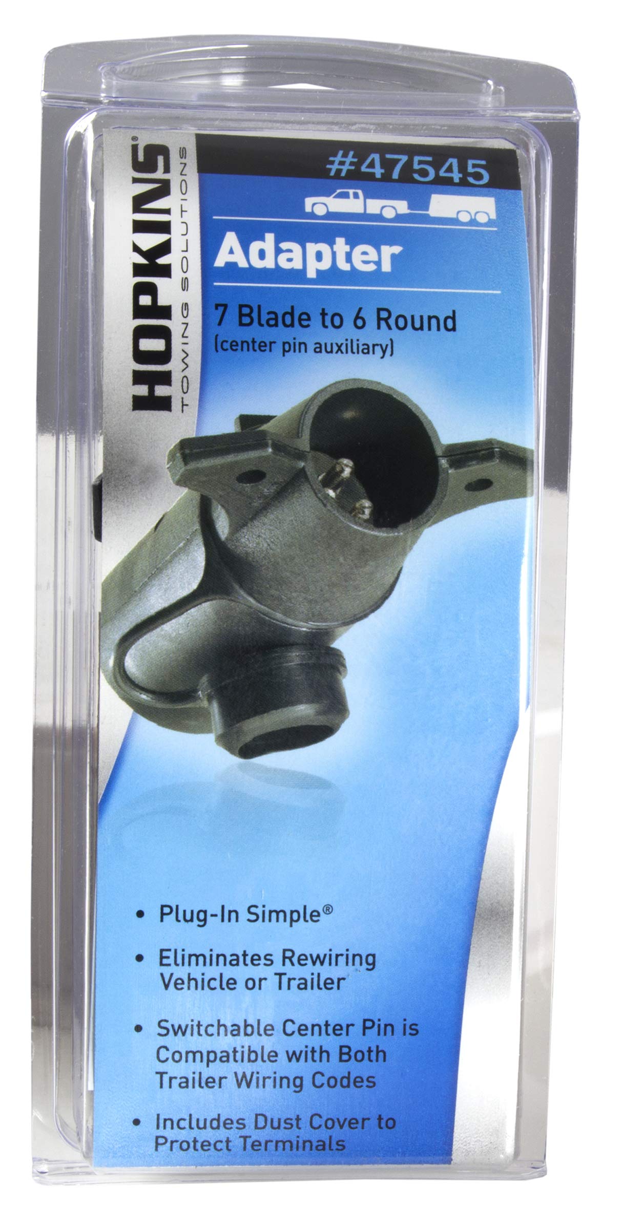Hopkins Endurance Flex-Coil 47545 7 RV to 6 Pole Round Adapter