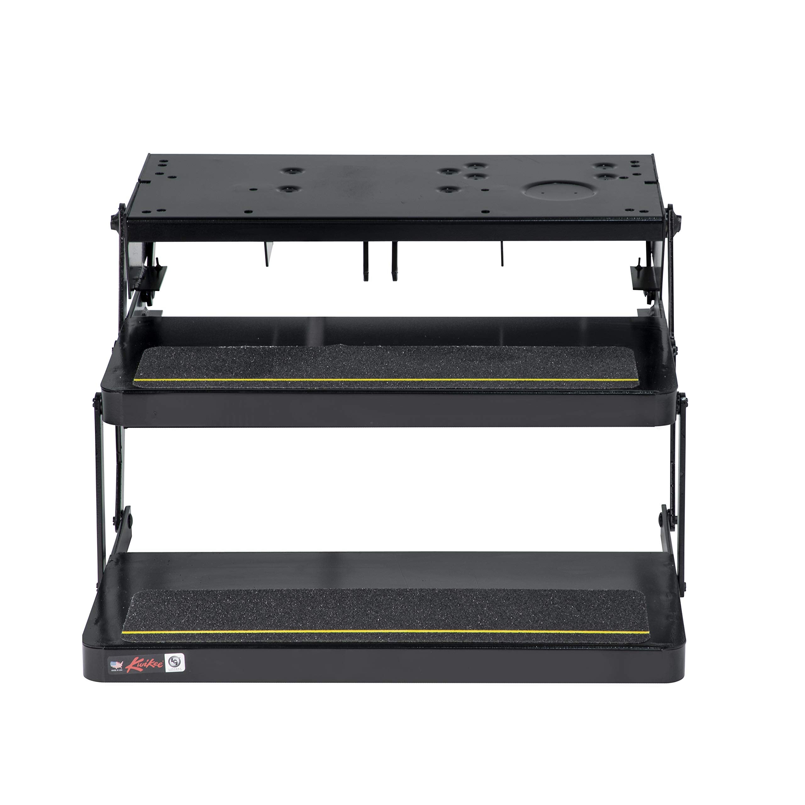 32 Series Kwikee Electric Step Frame Assembly for RV, Travel Trailers, and Motorhomes, Hidden Light, 8.5" Step Rise, Anti-Slip Surface, Heavy-Gauge Steel Construction - 3722618