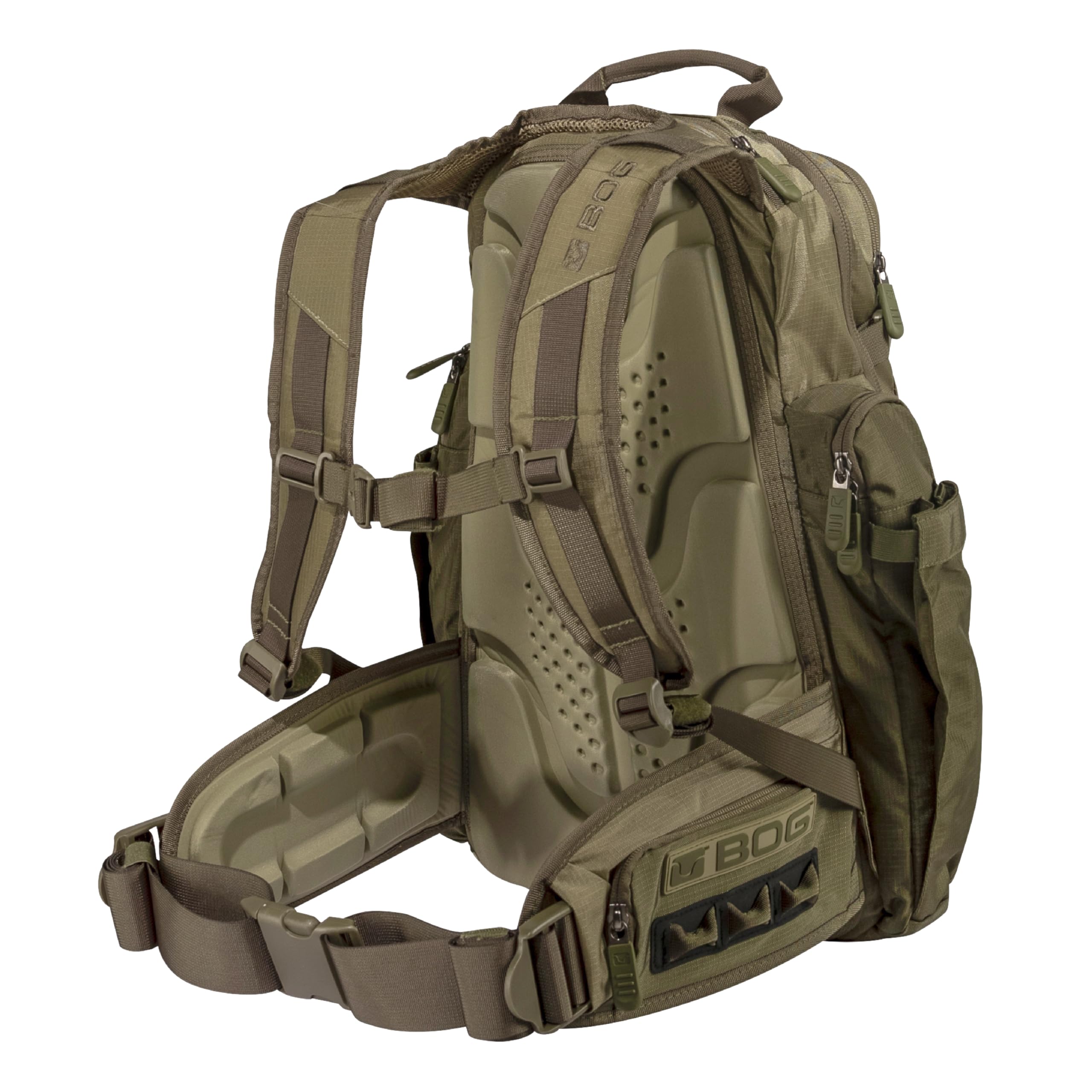 Day Pack BOG Bag with Detachable Carry Boot and Rain Cover, Lightweight Ripstop, Heavy-Duty, Large Capacity, For Hunting, Outdoors, EDC