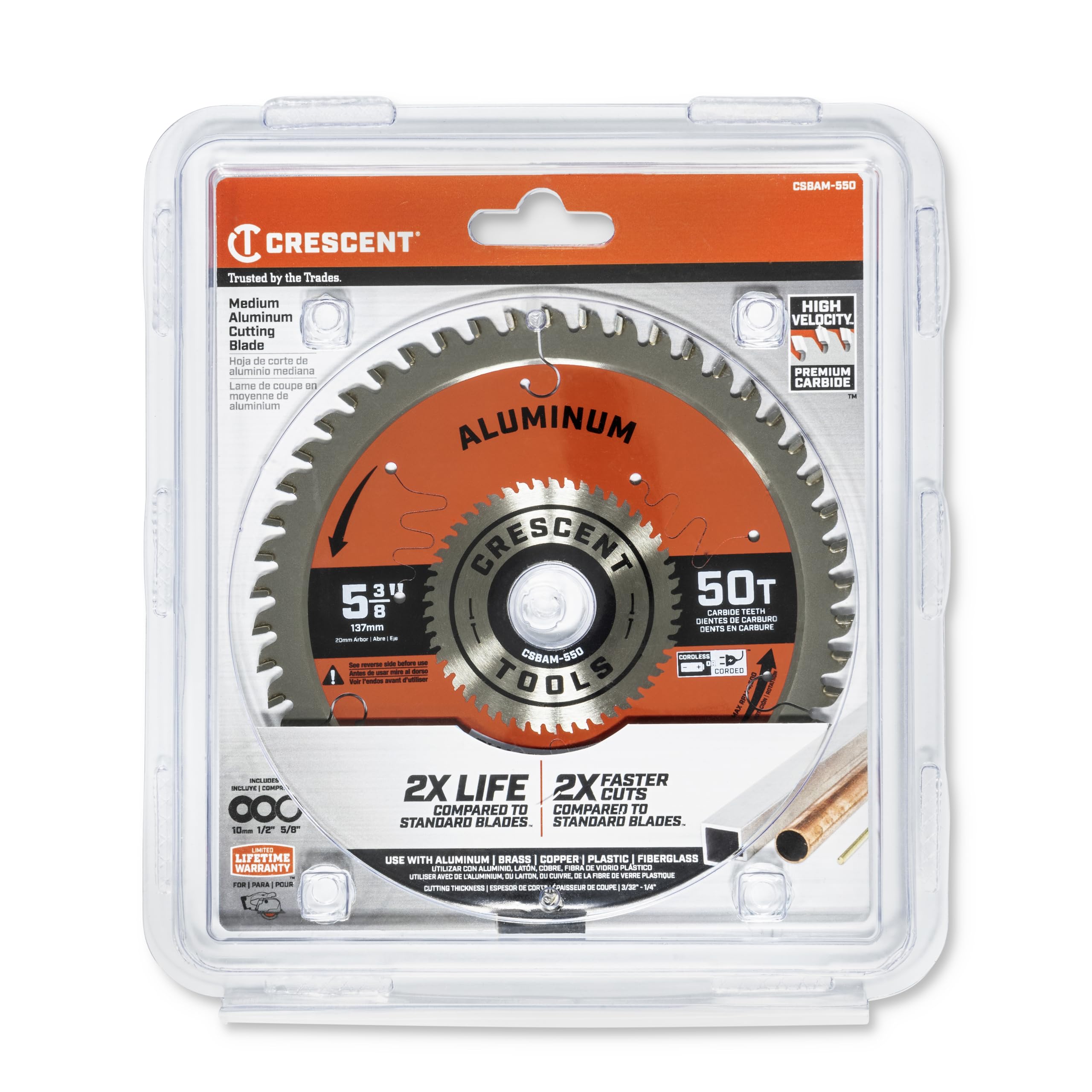 Crescent 5 3/8'' Circular Saw Blade X 50 Tooth Medium Aluminum