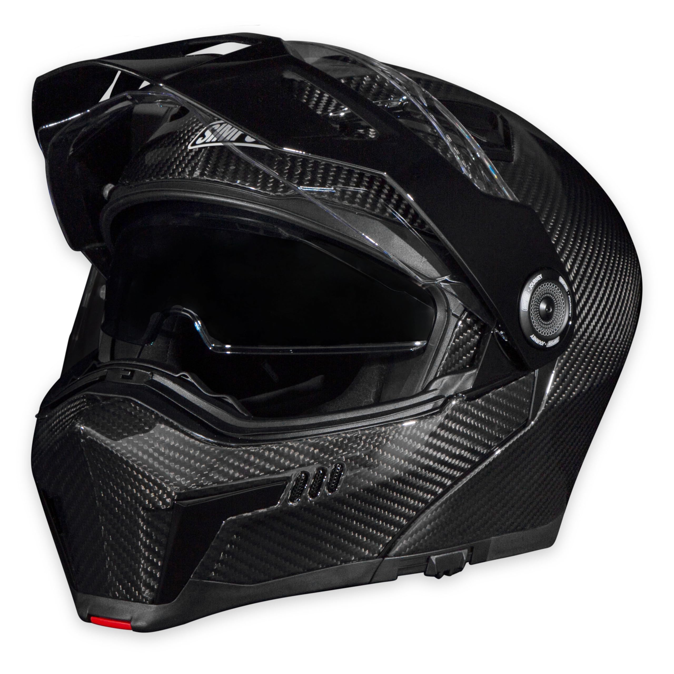 Journey Simpson Bandit Motorcycle Helmet - Carbon - XS | Off Road Dirt Bike UTV Motocross ATV | Modular Full-Face Flip Up | Clear Pinlock Anti-Fog Visor Shield | DOT ECE Certified (JBCXS)