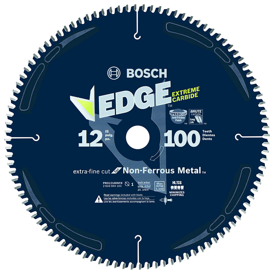 12 In. Bosch PRO12100NFB 100 Tooth Edge Non-Ferrous Metal-Cutting Circular Saw Blade