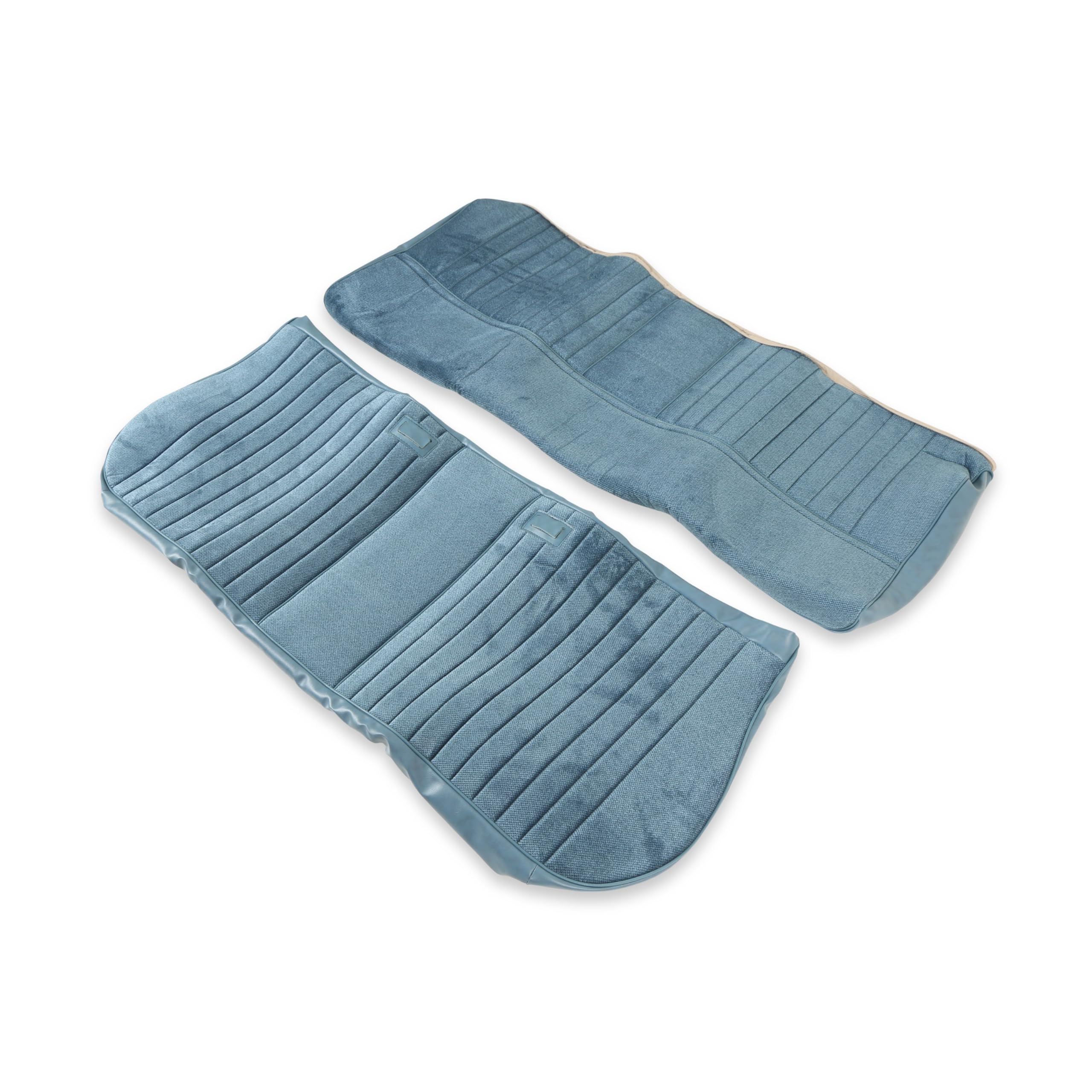 UP87C01MEDBLUE Brothers Trucks Seat Cover-Front Bench-Med Blue Vinyl/Blue Velour