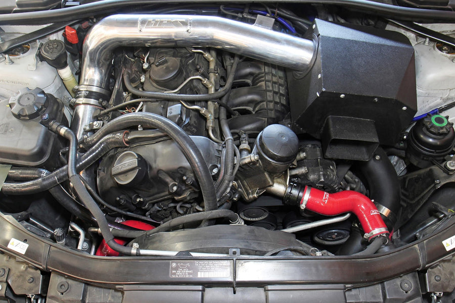 Red HPS Silicone Radiator Hose Kit Coolant Compatible for 2007-2013 BMW 335i 335ix 335is N54/N55 3.0L Turbo E90/E92/E93, 57-2160-RED