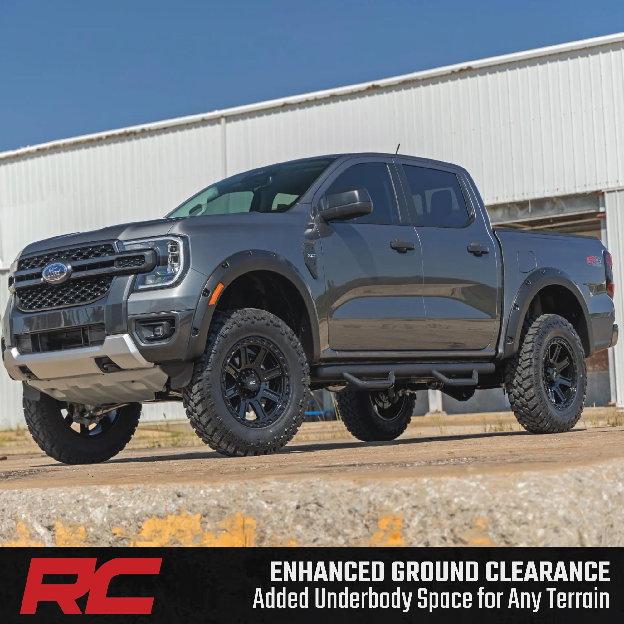3.5" Lift Kit Rough Country with N3 Shocks for Ford Ranger 4WD (2024-2025) - Increased Ground Clearance, Aggressive Stance, Easy Bolt-on Installation