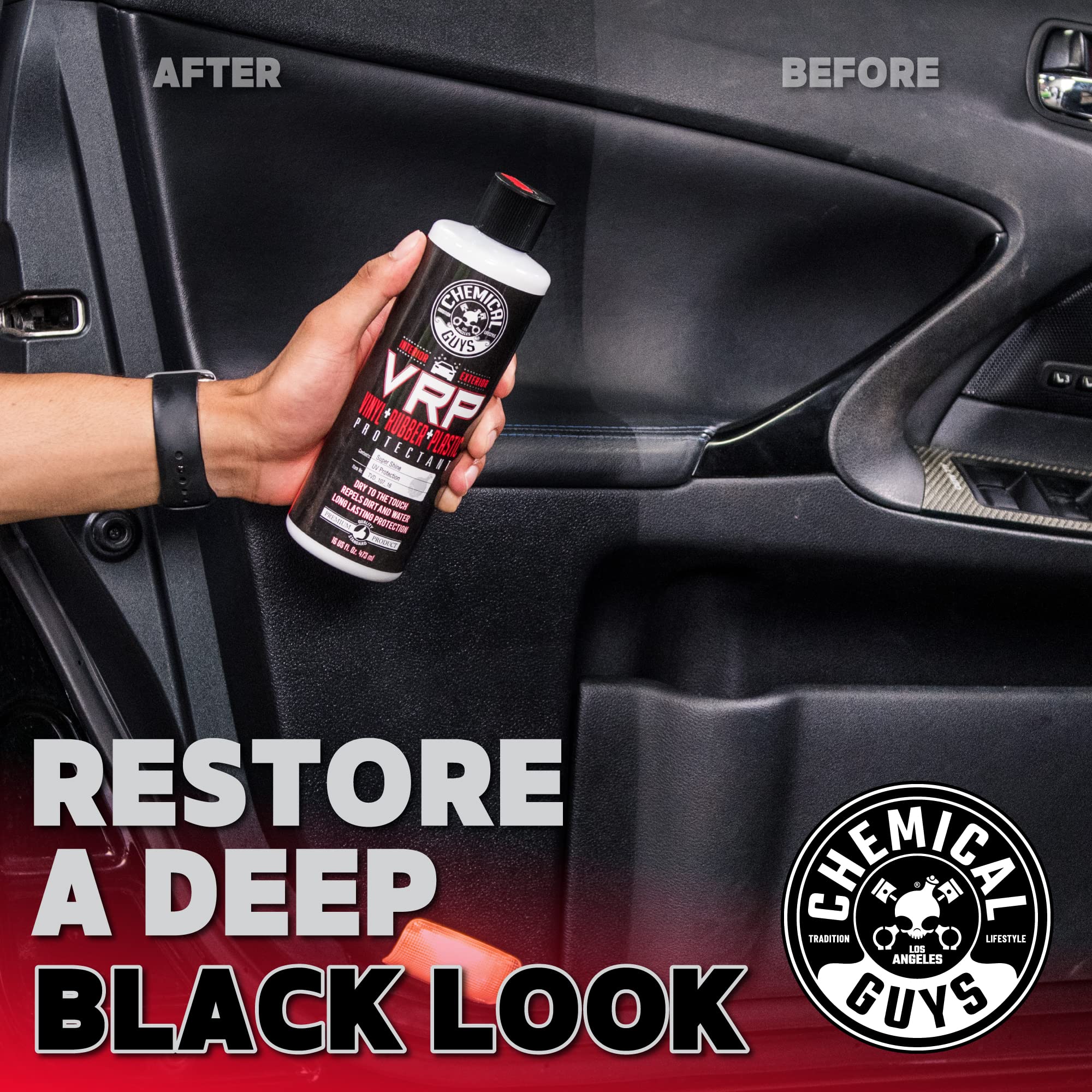 Chemical Guys VRP Dressing Vinyl, Rubber, and Plastic - Tire Dressing, Non-Greasy, Dry-to-the-Touch Shine for Tires, Trim, and More, Safe for Cars, Trucks, SUVs, RVs & More - 128 oz