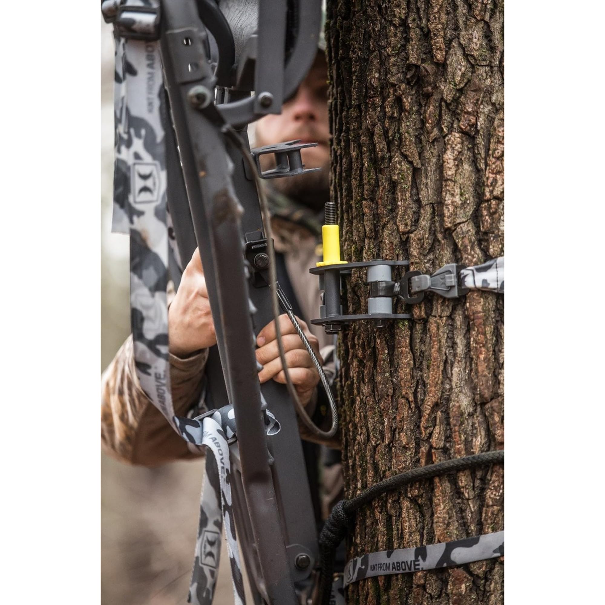 Hawk Hang On CRUZR, Tree Stand Hunting Gear with Lumbar MeshComfort Seat and All-Welded Platform, Foot Rest for Mobile Hunters, 34 x 24 Inch