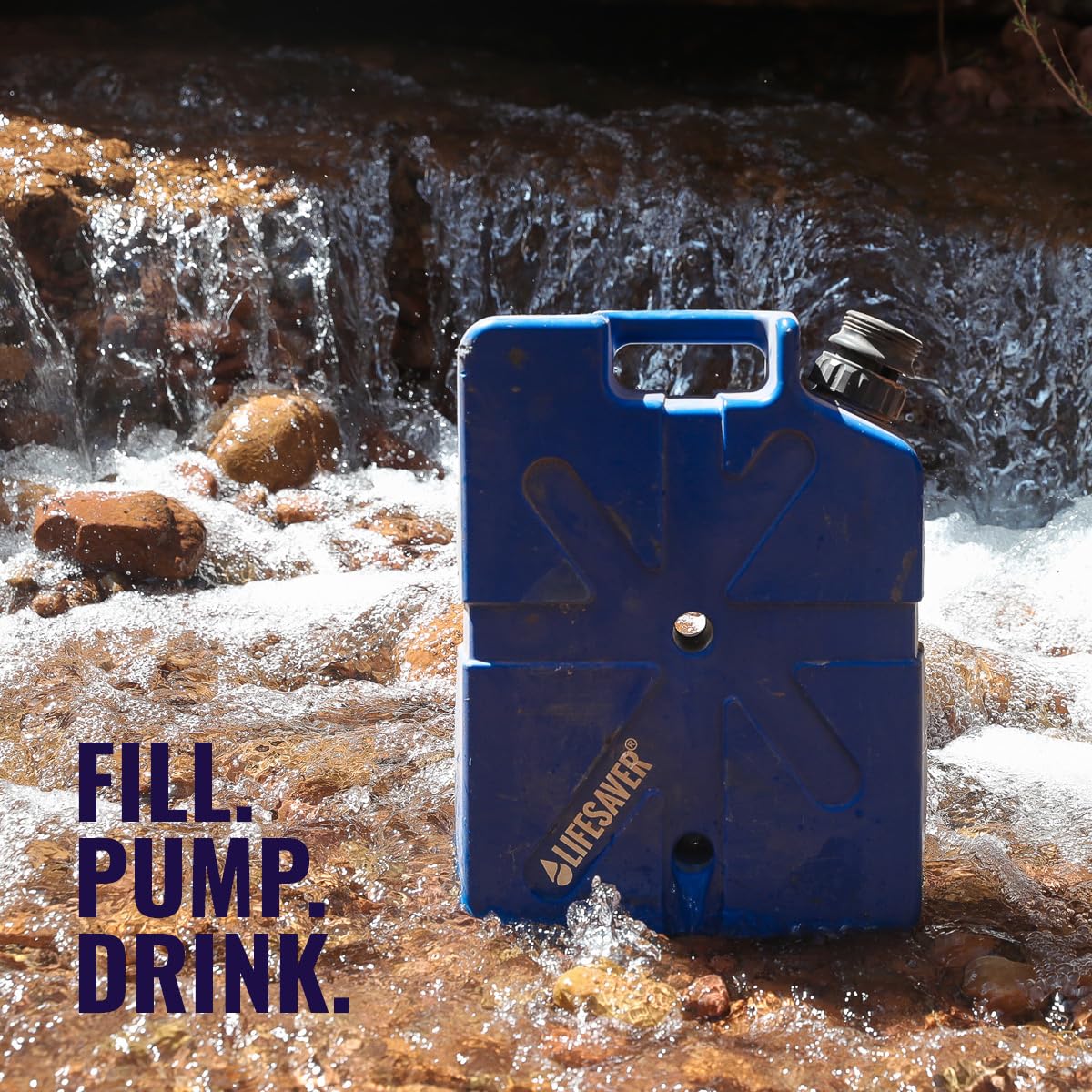 20,000 Liter Capacity Lifesaver Systems Filtering Can, Dark Blue, One Size, LFJC20DBVC