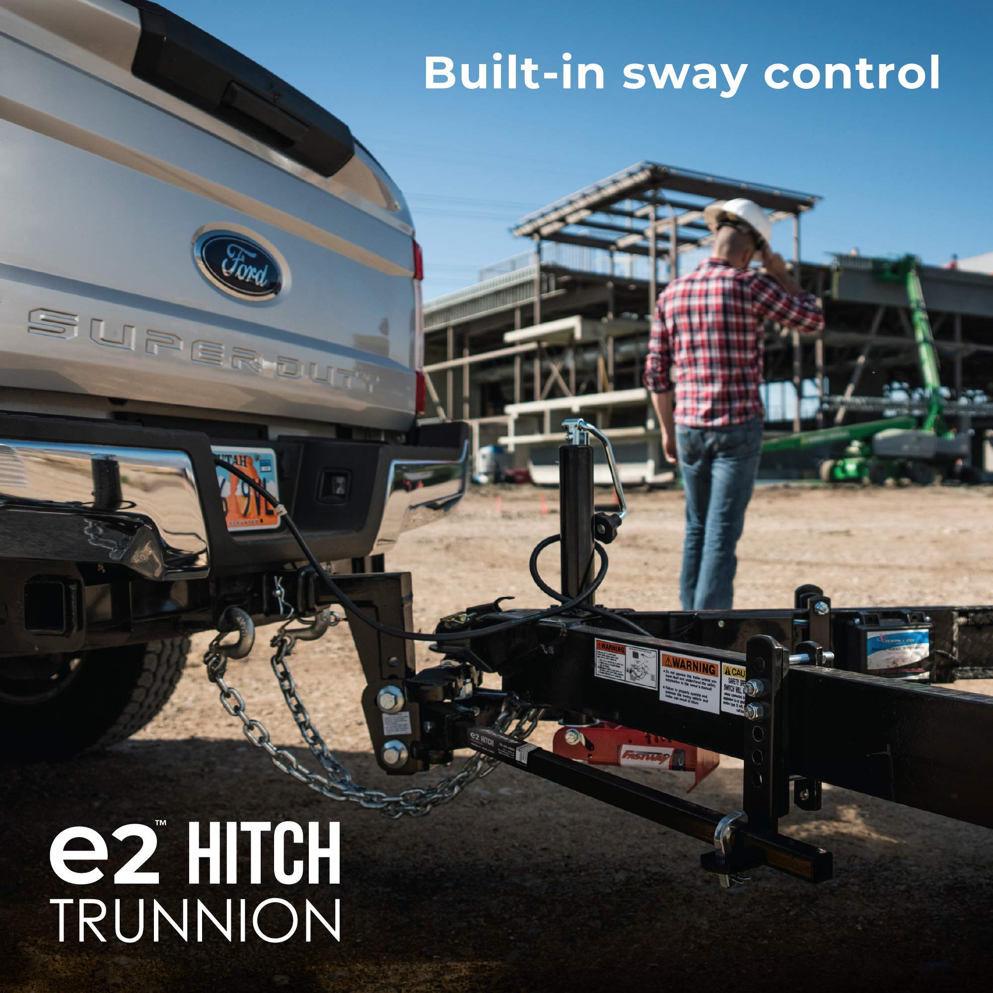 Fastway e2 Sway Control 2-Point Trunnion Hitch, 92-00-0450, 4,500 Lbs Trailer Weight Rating, 450 Lbs Tongue Weight Rating, Weight Distribution Kit Includes Standard Hitch Shank, Ball NOT Included