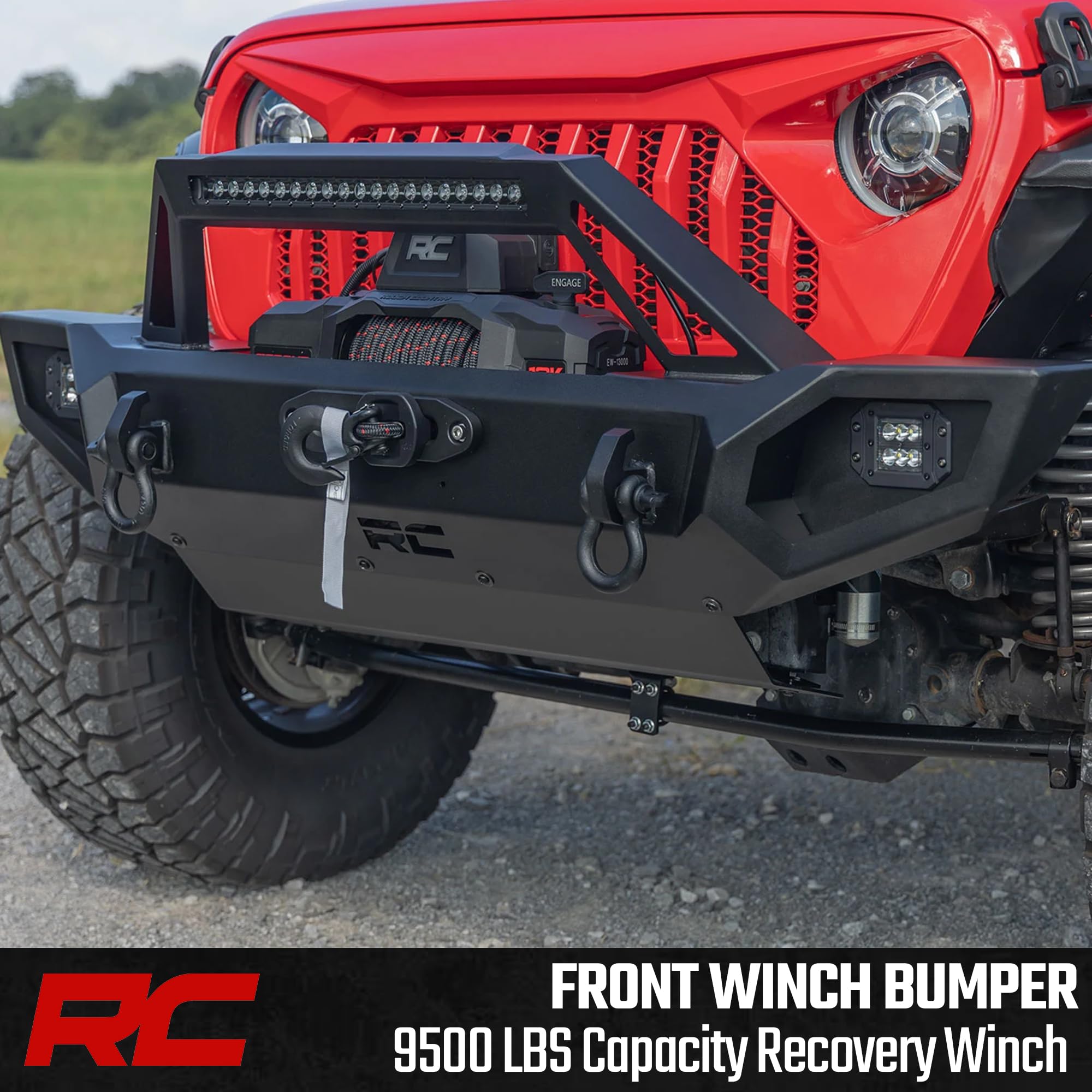 Rough Country Winch Front Bumper for Jeep Wrangler JK/JL & Gladiator JT - 10585