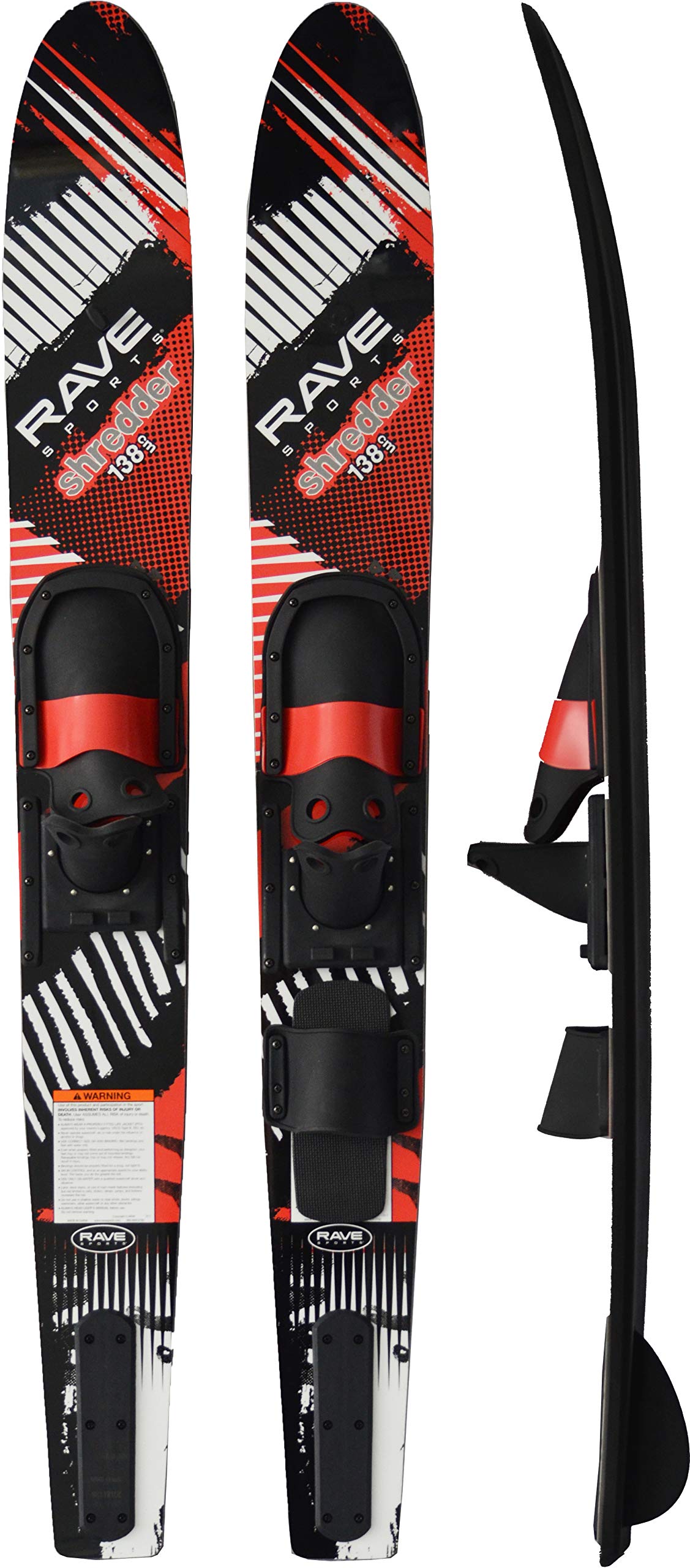 Shredder Trainer Combo Water Skis Rave Sports, Red/Black