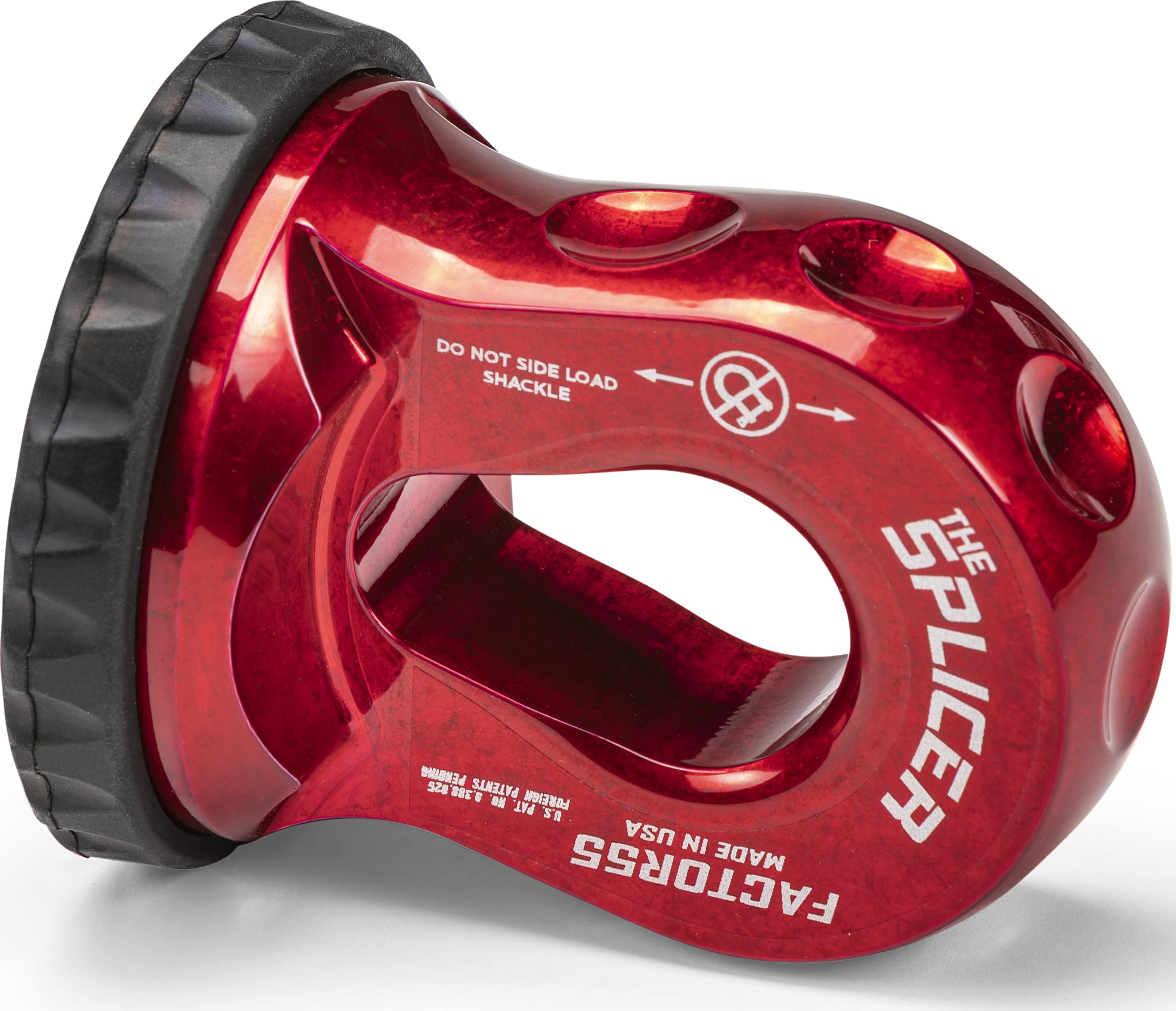 Synthetic Rope Shackle Factor 55 Splicer, Fits Rope up to 1/2" - Red