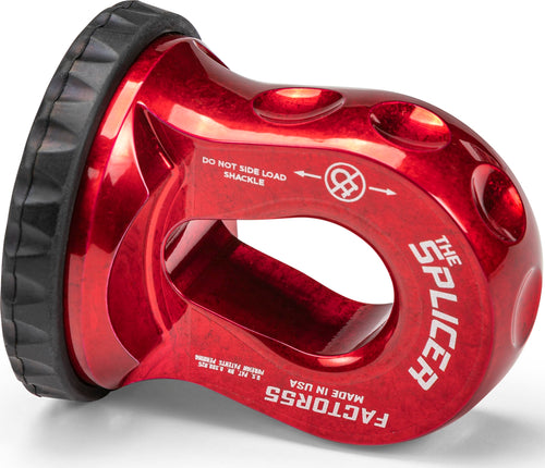 Synthetic Rope Shackle Factor 55 Splicer, Fits Rope up to 1/2" - Red