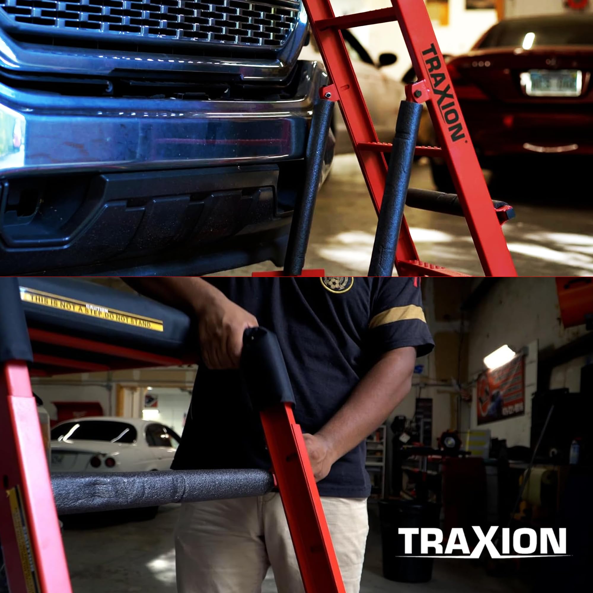 Traxion Quality Economy New Topside Creeper 3-106 with expanded Metal Steps and Velcro Stomach Pads with Tool Loops