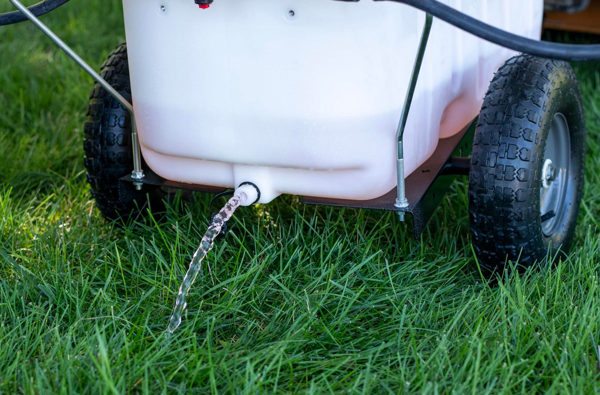 Tow-Behind Agri-Fab 45-0616 Sprayer with Boom and Spray Wand 25 - Gallon Capacity, 1.6 GPM, 100 PSI Pump