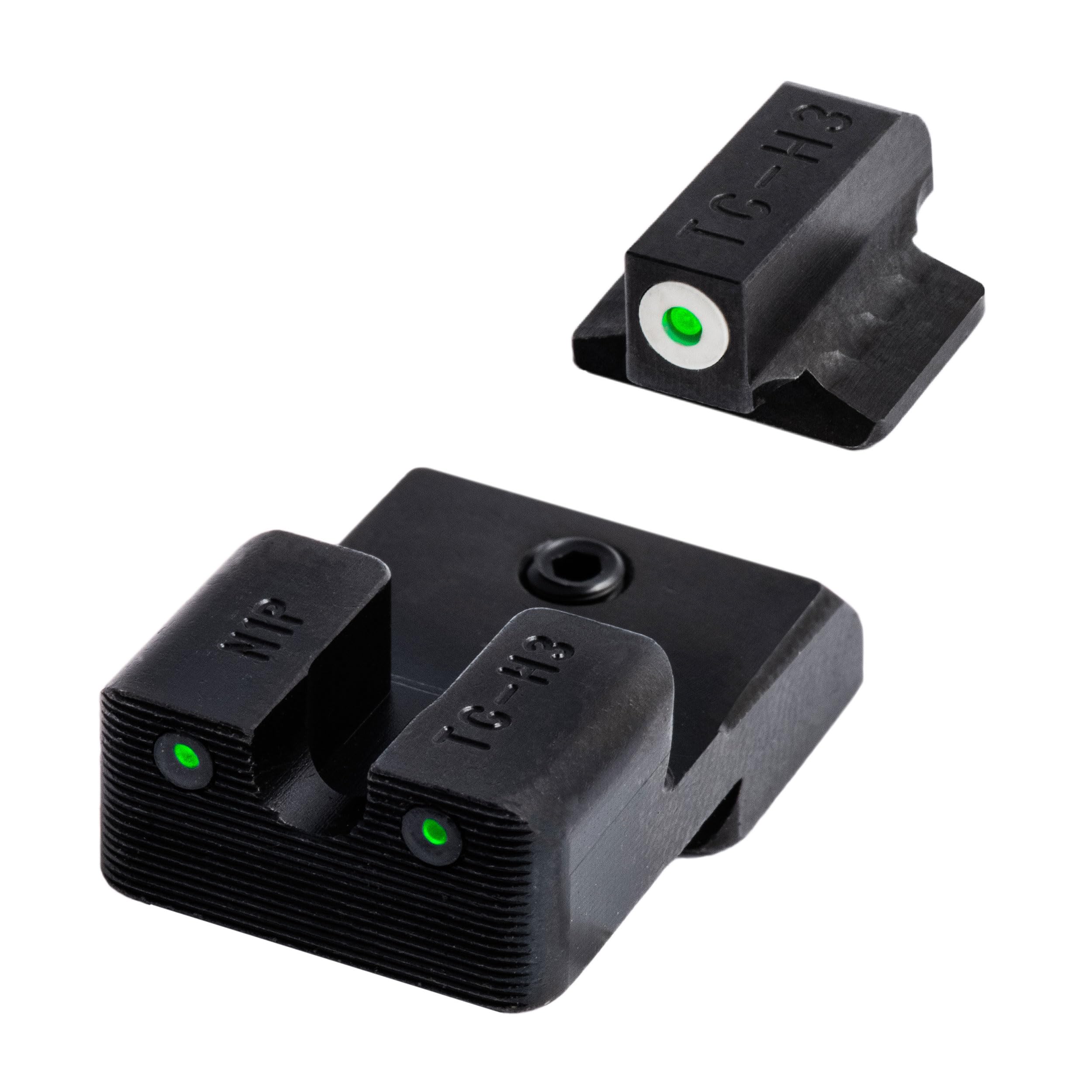 Tritium Pro TRUGLO Glow-in-the-Dark Handgun Night Sights for 1911 Pistols, 260 Front / 450 Rear, Black