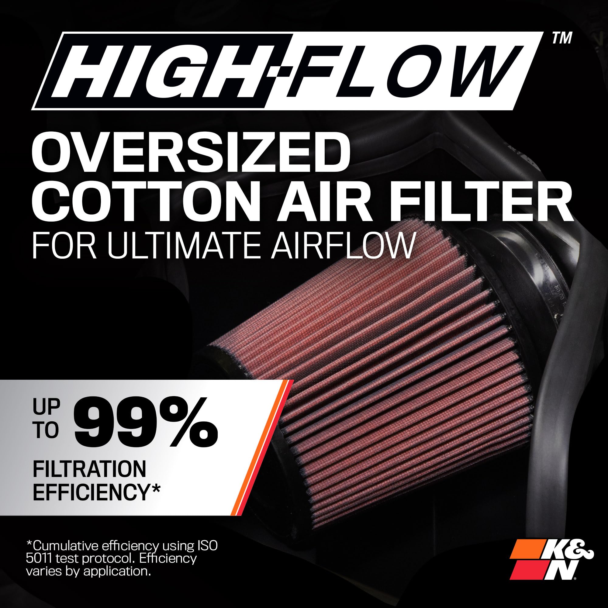 Cold Air Intake System K&N: High-Flow Air-Filter, Increase Performance & Horsepower: Compatible with 2018-2023 VOLKSWAGEN Atlas, 69-9756TC