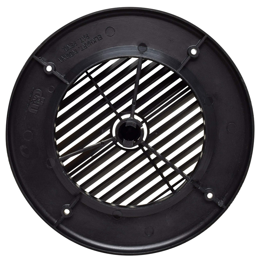 Black Valterra A10-3356VP Rotating Heat and A/C Register (4" ID, 7" OD)