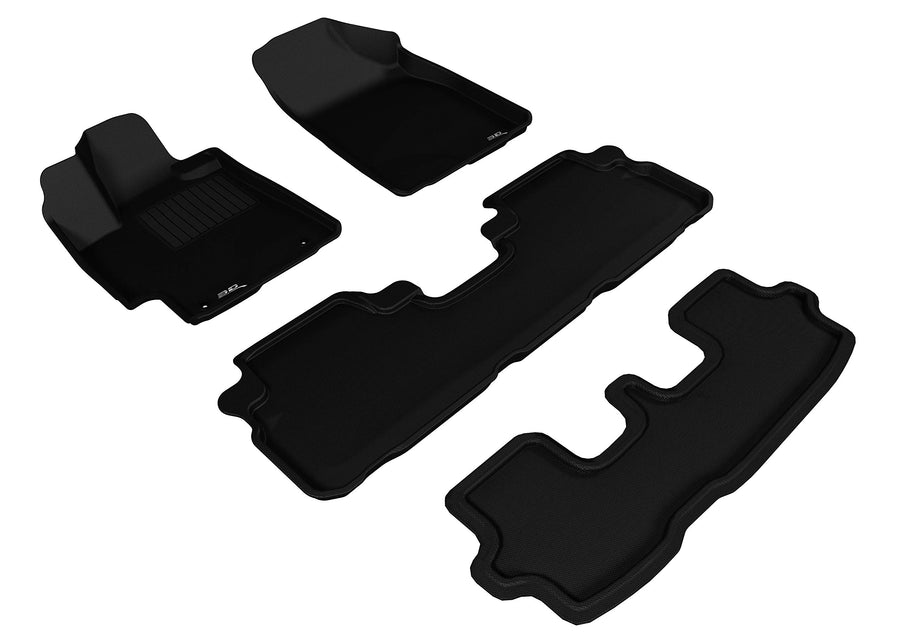 Kagu Floor Mat 3D MAXpider Custom Fit (Black) Compatible with Toyota Highlander 2008-2013 - R1 R2 R3