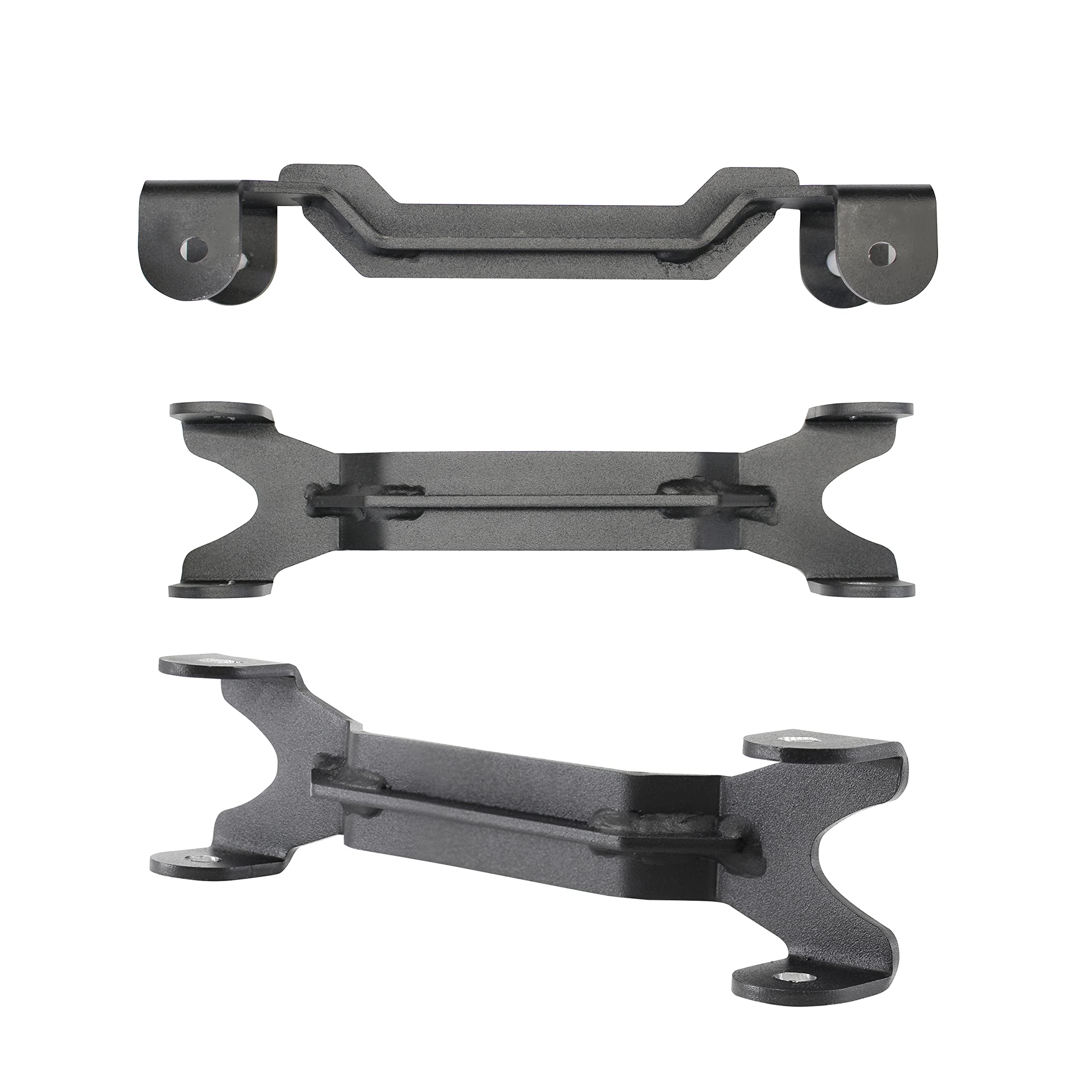 Go Rhino SRM Rack to XRS Overland Rack Connector Bracket Kit | Mild Steel, Textured Black | 5950010T