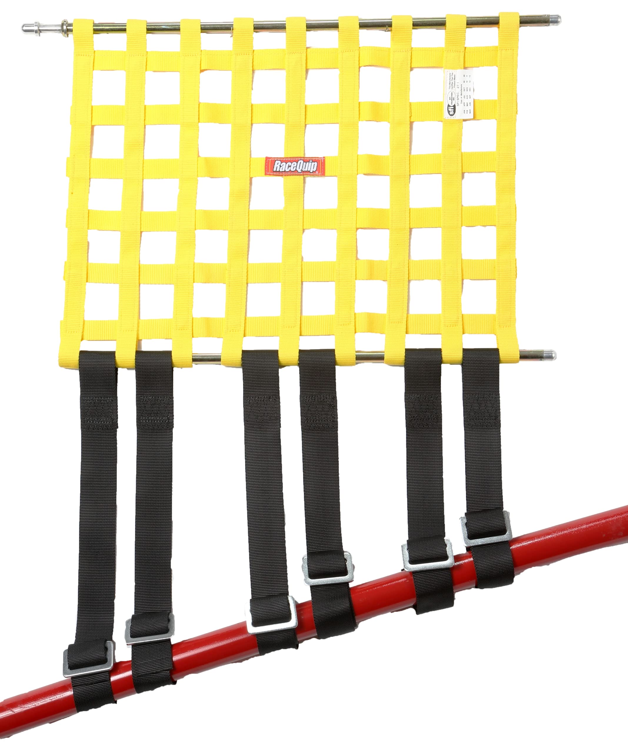 Window Net Installation Kit RaceQuip 705005RQP Adjustable Strap-On 8-18 in 1-1/2 in Wide Straps Nylon Set of 6