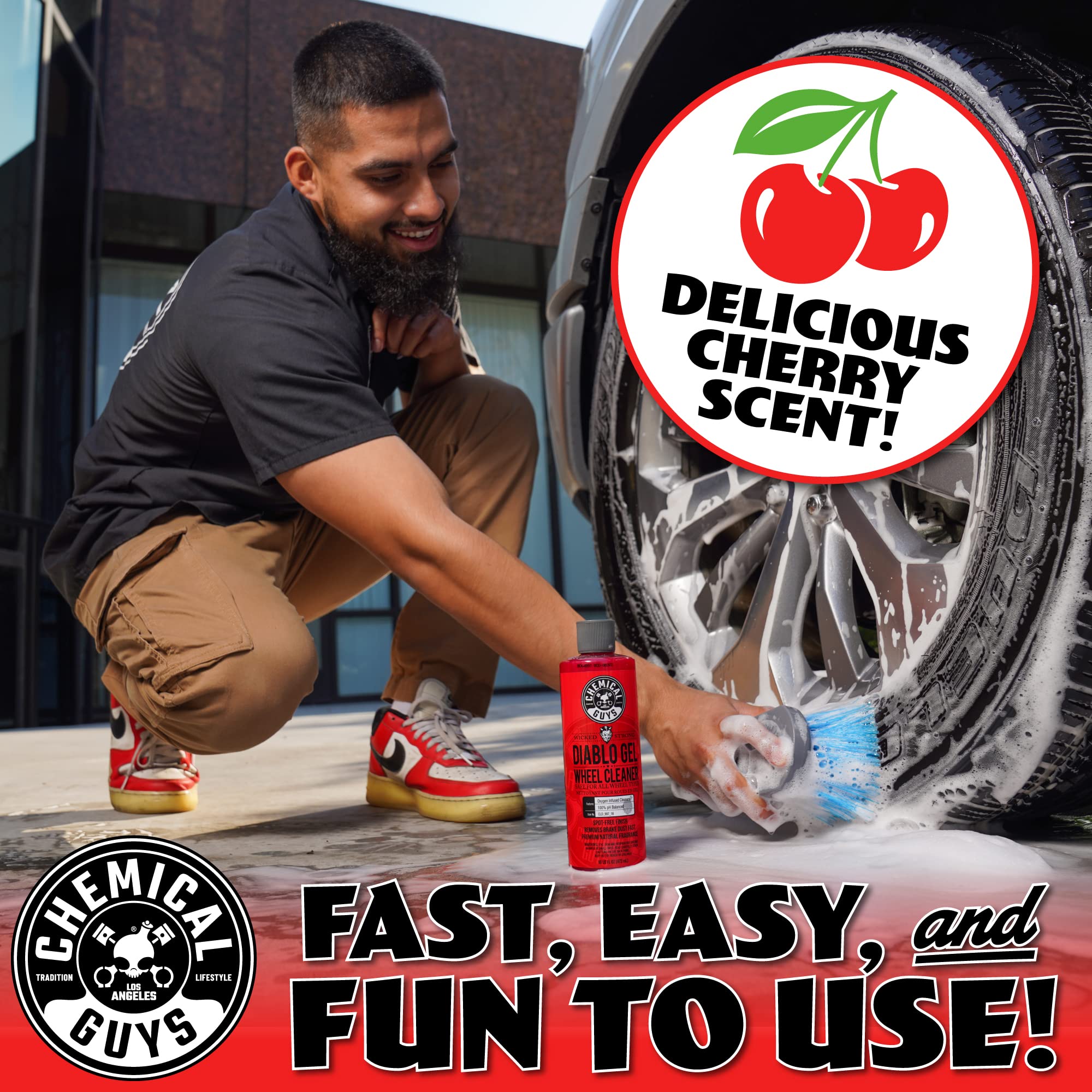 Chemical Guys Diablo Gel CLD_997 Oxygen Infused Foam Wheel and Rim Cleaner, Concentrated (Safe on All Wheel & Rim Finishes), for Cars, Trucks, SUVs, Motorcycles, RVs & More 128 fl oz (1 Gallon)