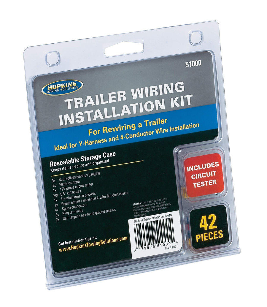 Trailer Wiring Kit Hopkins 51000 with Wire Tool - 42 Piece