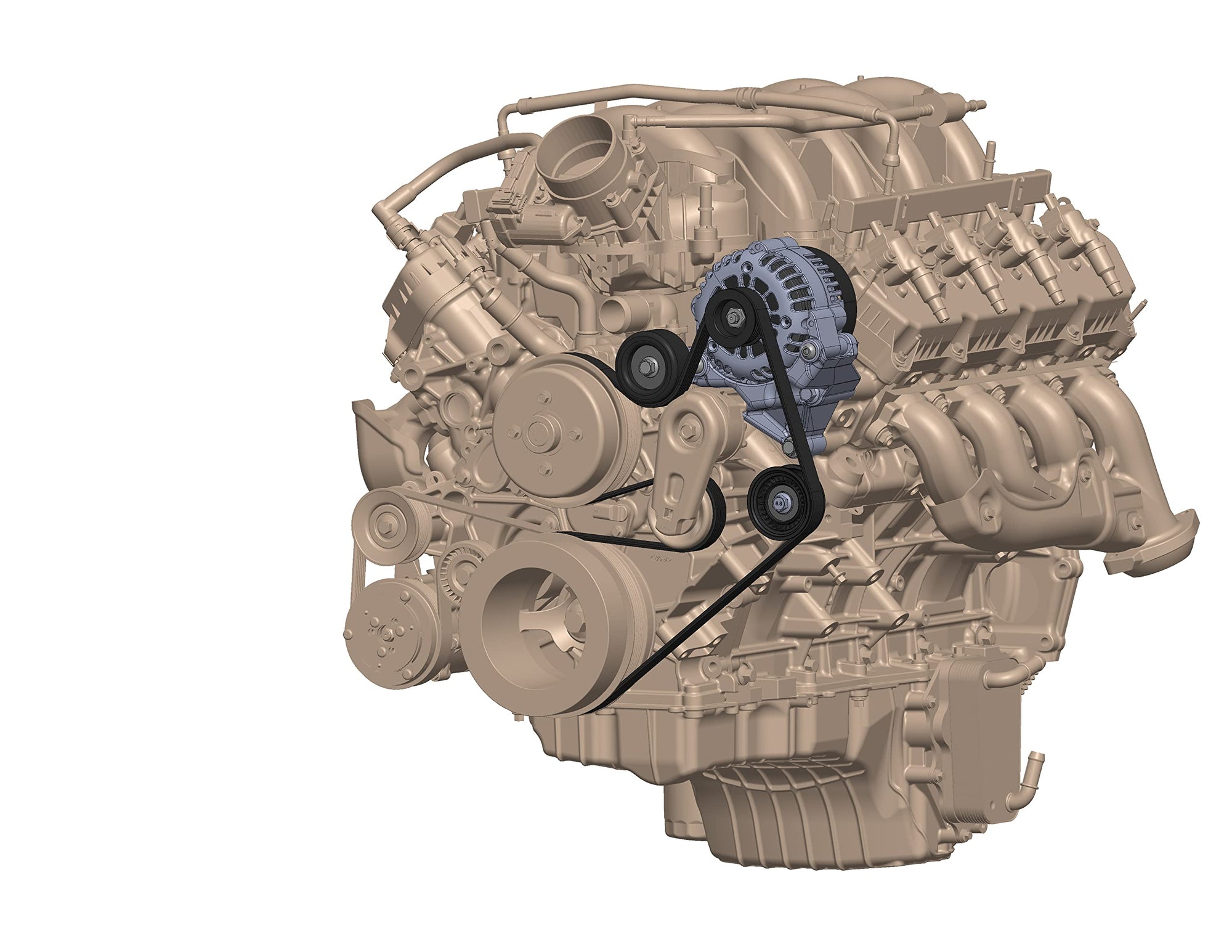 20-380 Holley Alternator and Bracket Kit - Natural Finish - Godzilla