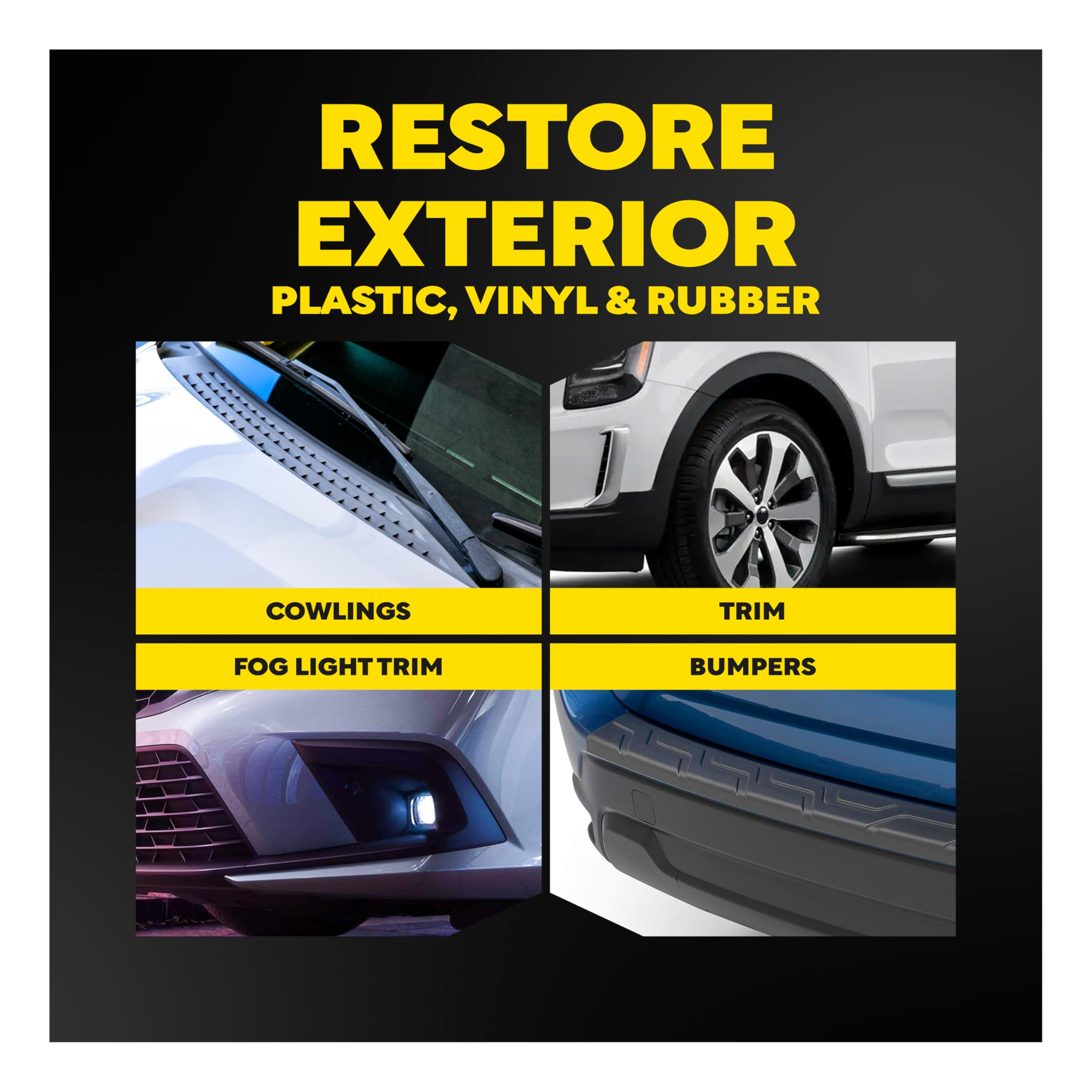 Ultimate Black Plastic Restorer Meguiar's, 16OZ BT, 6/CV