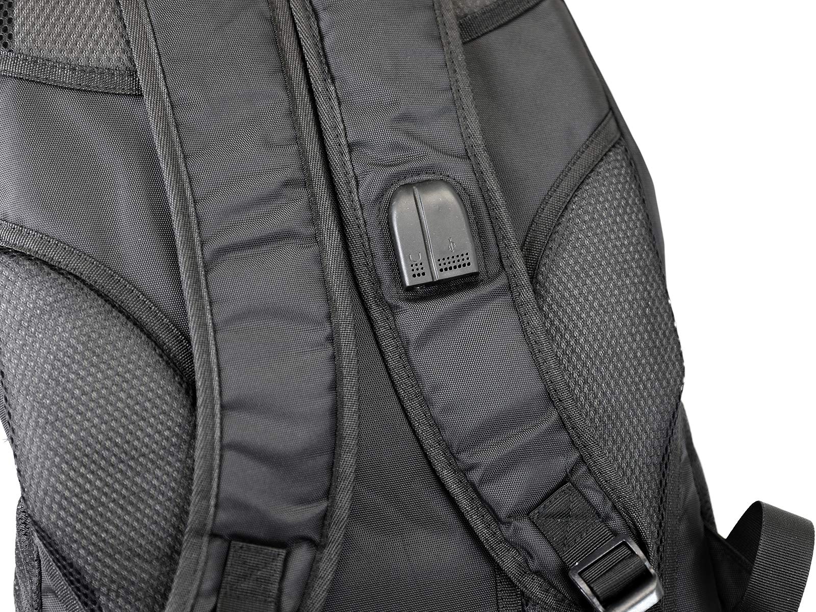 aFe POWER Tactical Lightweight Backpack with USB Charging Port, Black