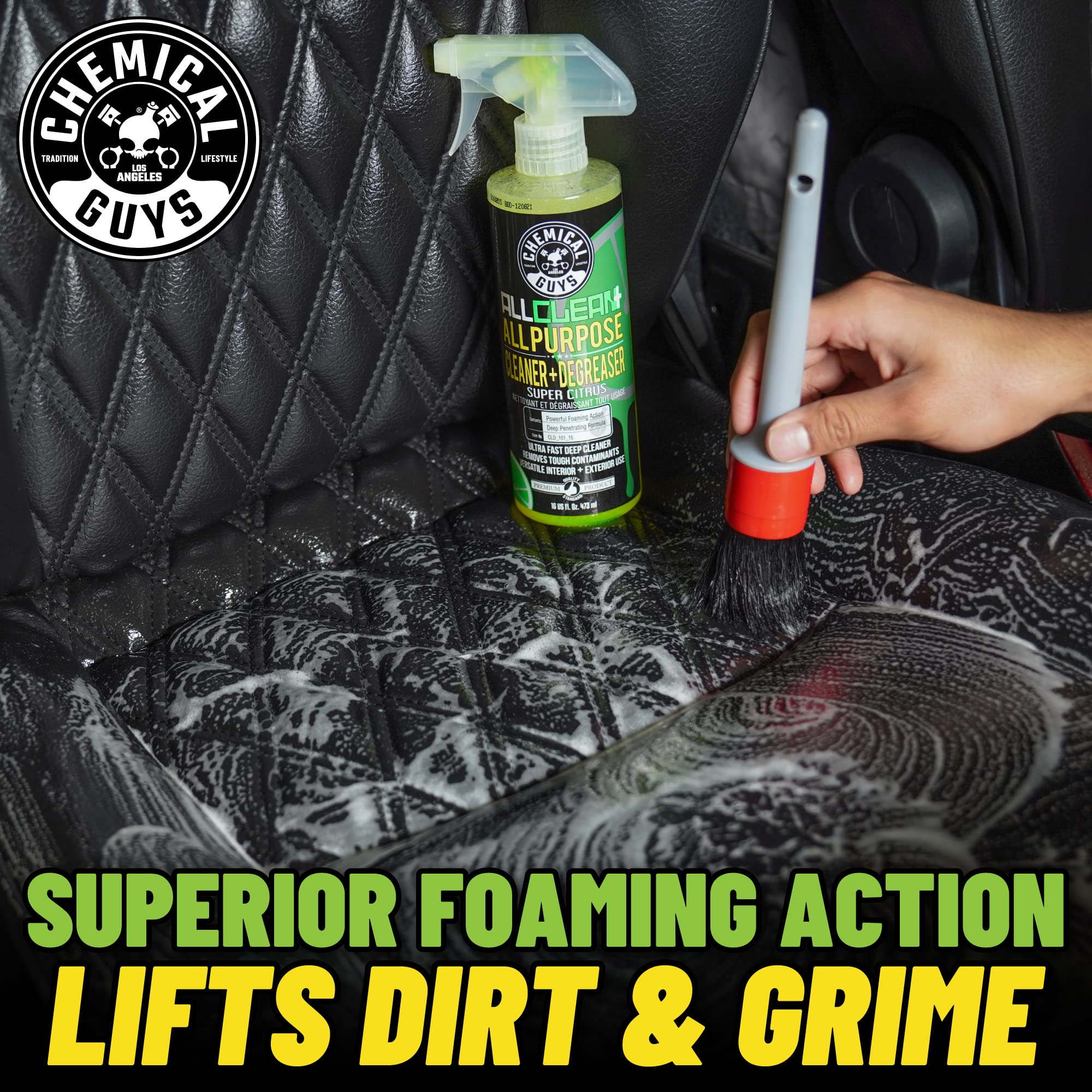 Chemical Guys All Clean+ CLD_101 Citrus-Based All Purpose Super Cleaner, Safe for Cars, Trucks, SUVs, Motorcycles, RVs & More, 128 fl oz (1 Gallon), Citrus Scent